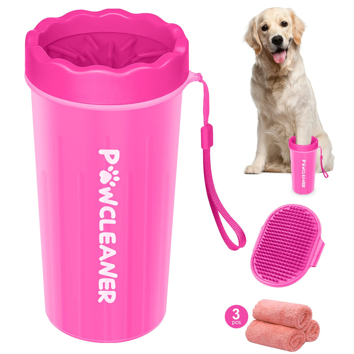 Dog Paw Cleaner Big Pink