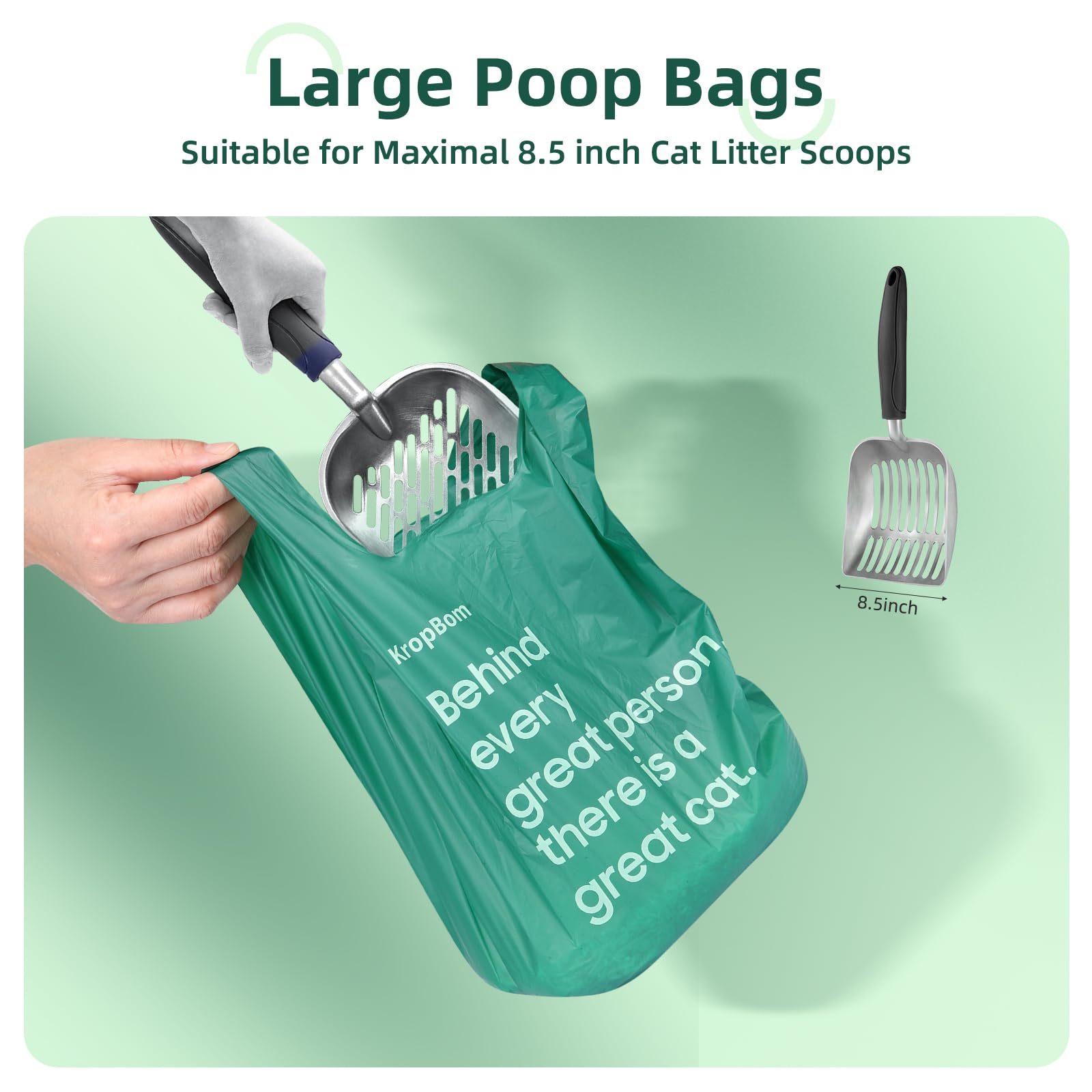 260 Count Cat Poop Bags With Handles, Disposable Litter Bags For Pet Poop, Extra-Thick Kitty Waste Bags Easy Tie Leak-Proof Stre