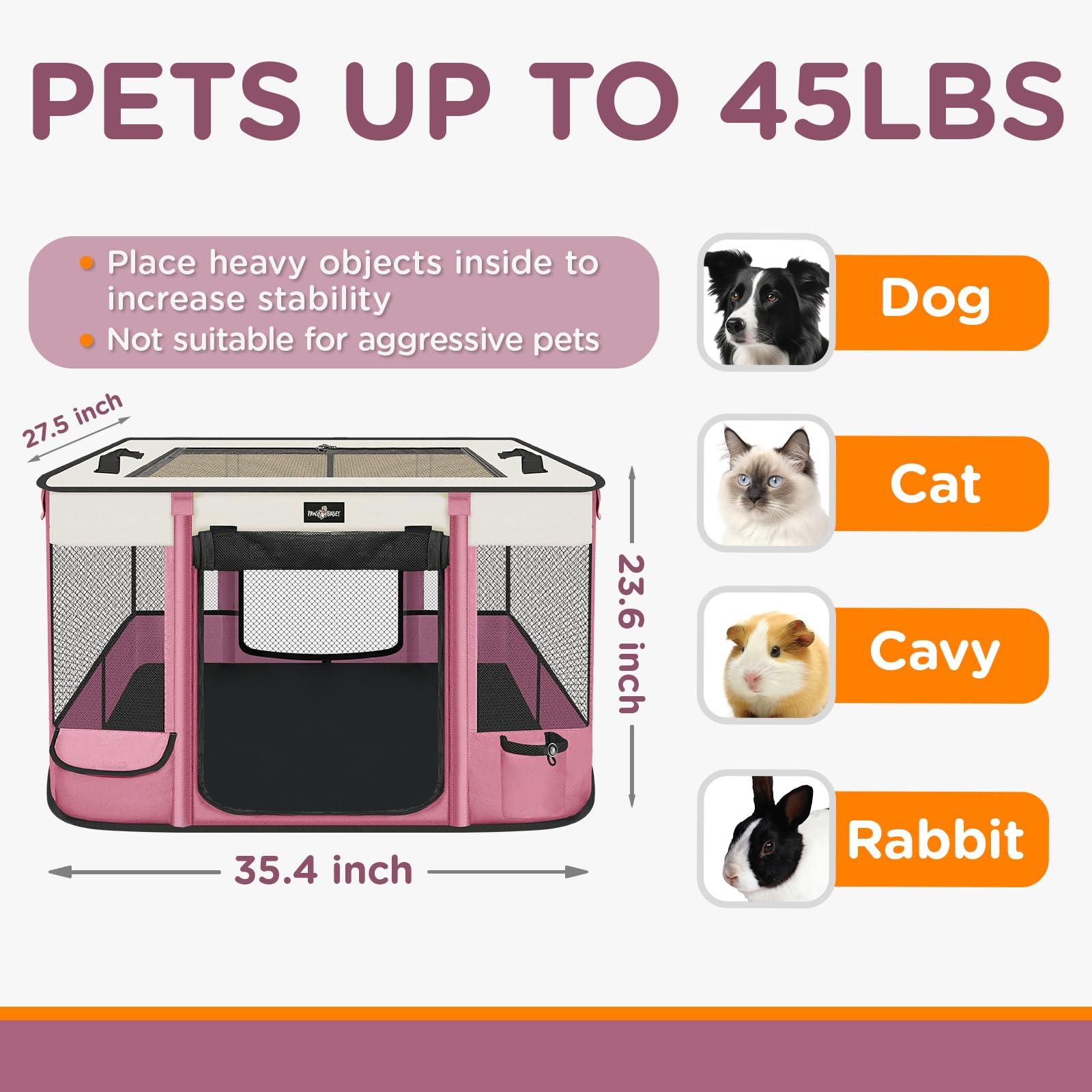 Foldable Pet Kitten Playpen, Upgrade Waterproof Portable Cat Dog Playpen Kennel Tent For Small Dog Cat, Removable Shade Cover, C