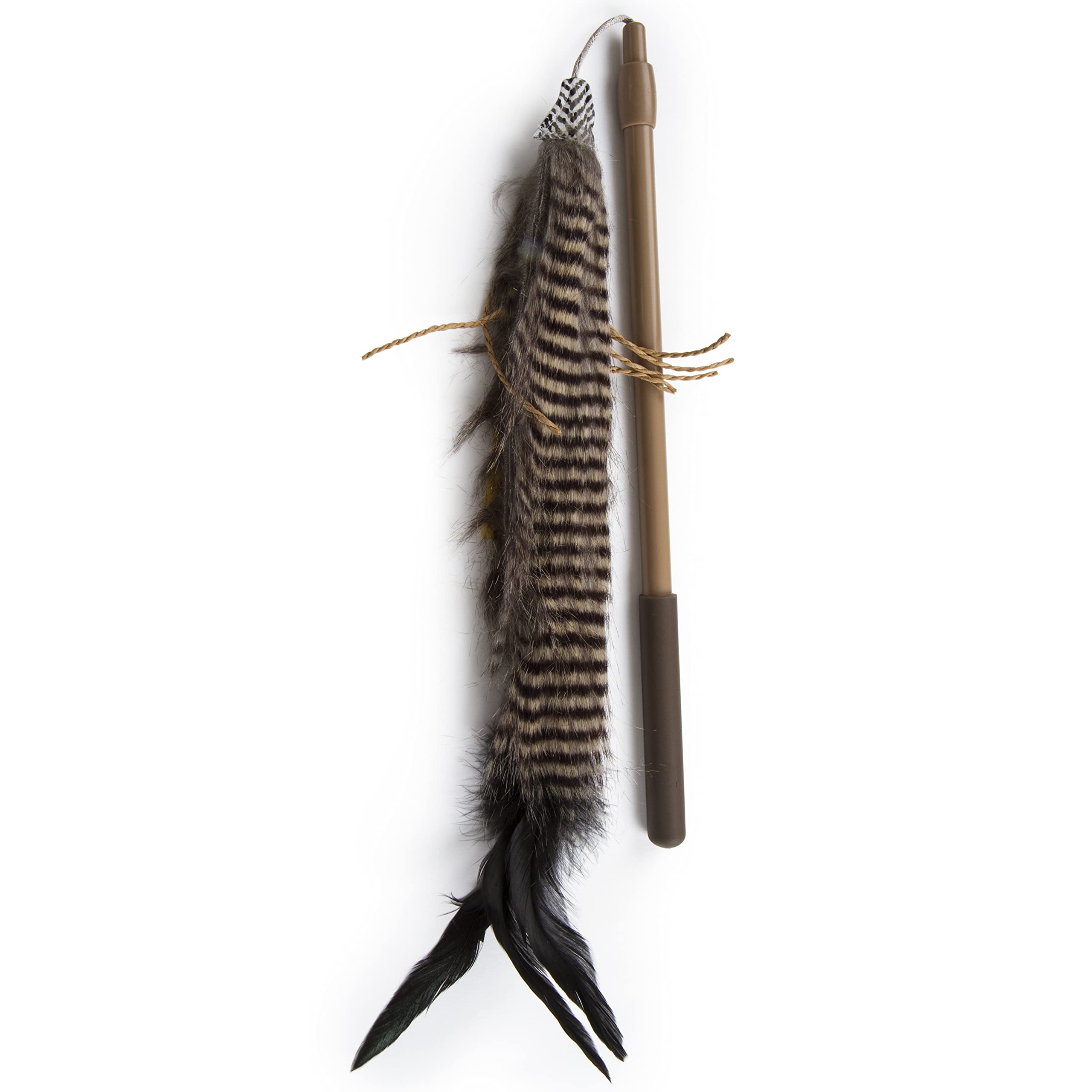 Petlinks Fly Wild Extendable (24') Wand Cat Toy - Brown, One Size