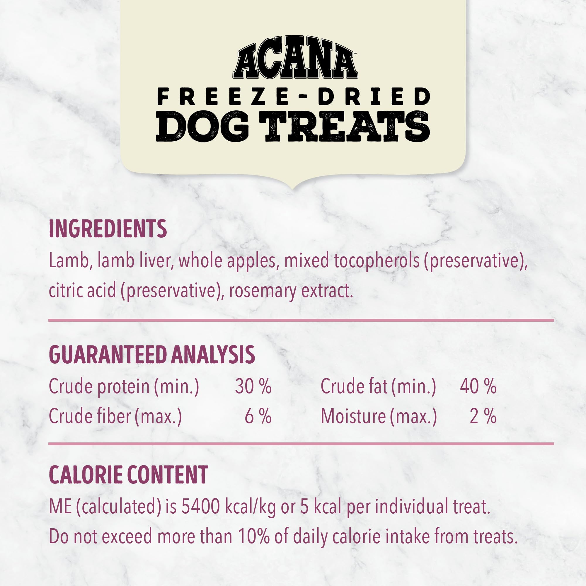 ACANA Singles Dog Treats - Lamb & Apple, 3.25oz (3 Pack), Grain-Free, Natural Ingredients