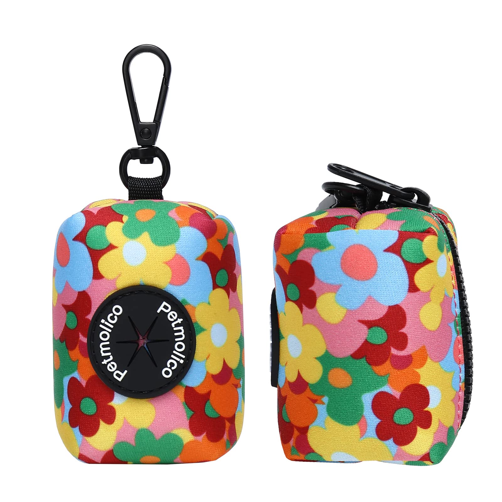 Petmolico Dog Poop Bag Holder Leash Attachment, Pet Waste Bag Dispenser Zippered Pouch, Fits Any Leash, Includes Free Roll Of Do