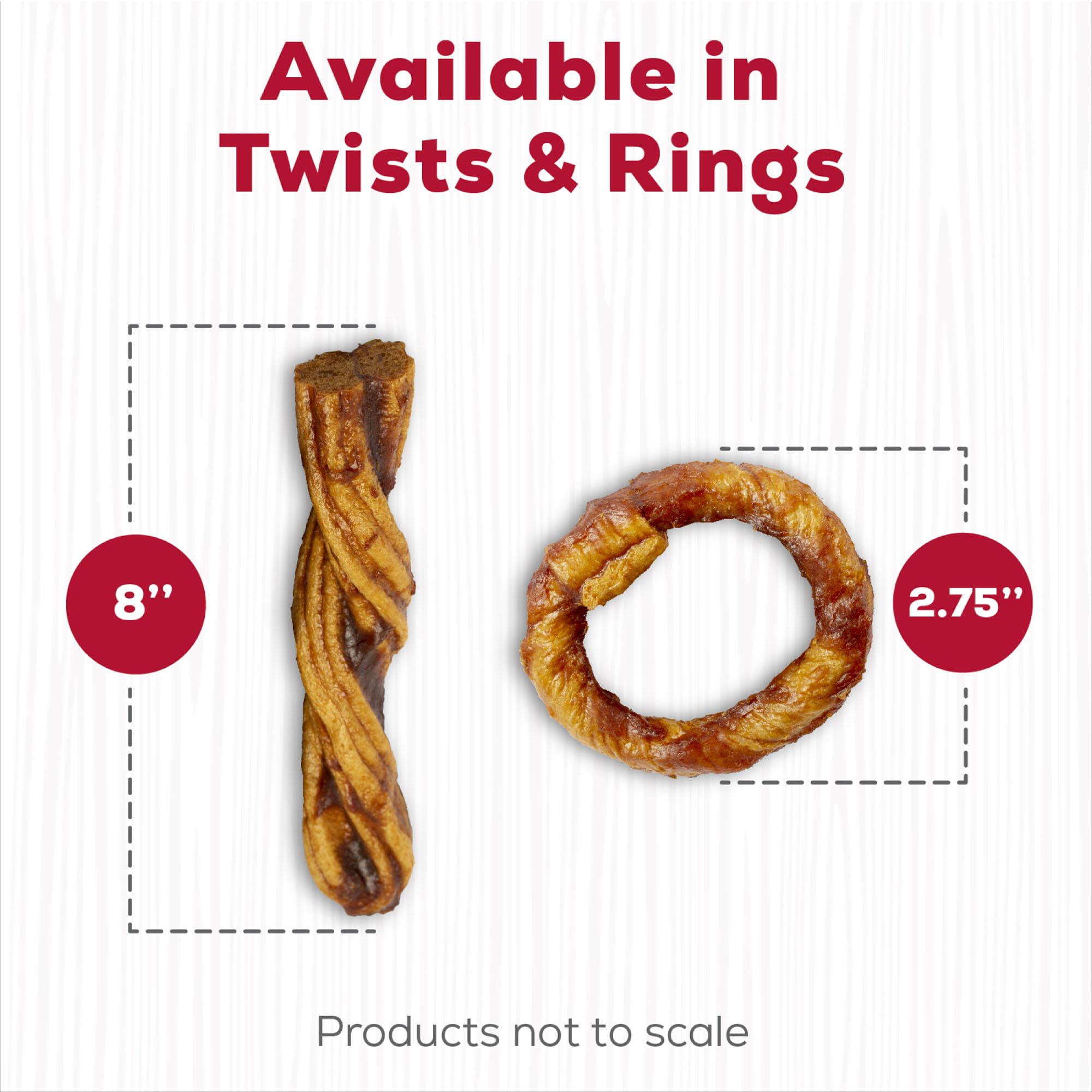 Country Kitchen Rawhide Free Twists Dog Chews, Made with Real Beef, 9 Count