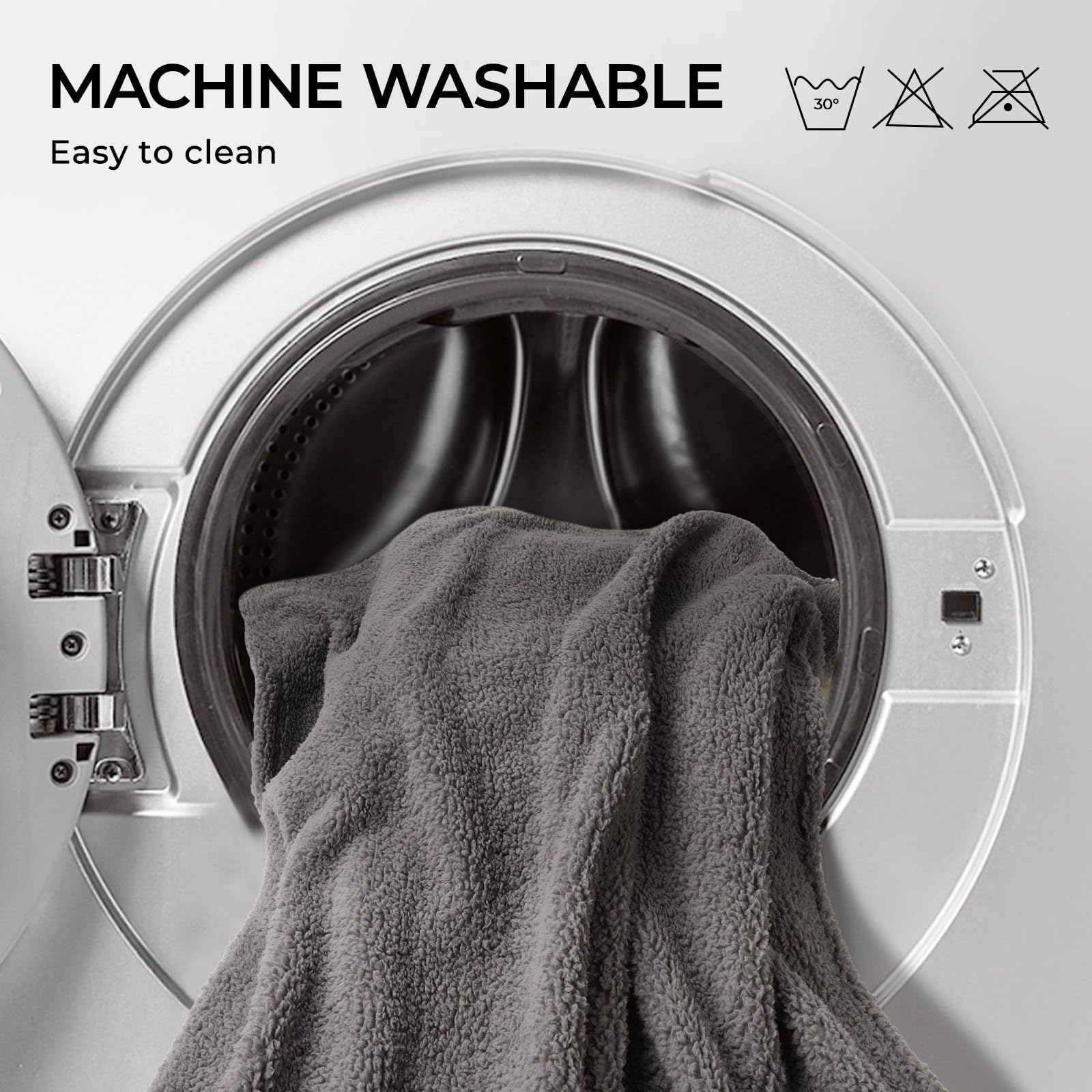 Premium Fleece Dog Blanket Soft Pet Sherpa Calming Blankets Throw For Dog Puppy Cat, Grey Medium (31X41)