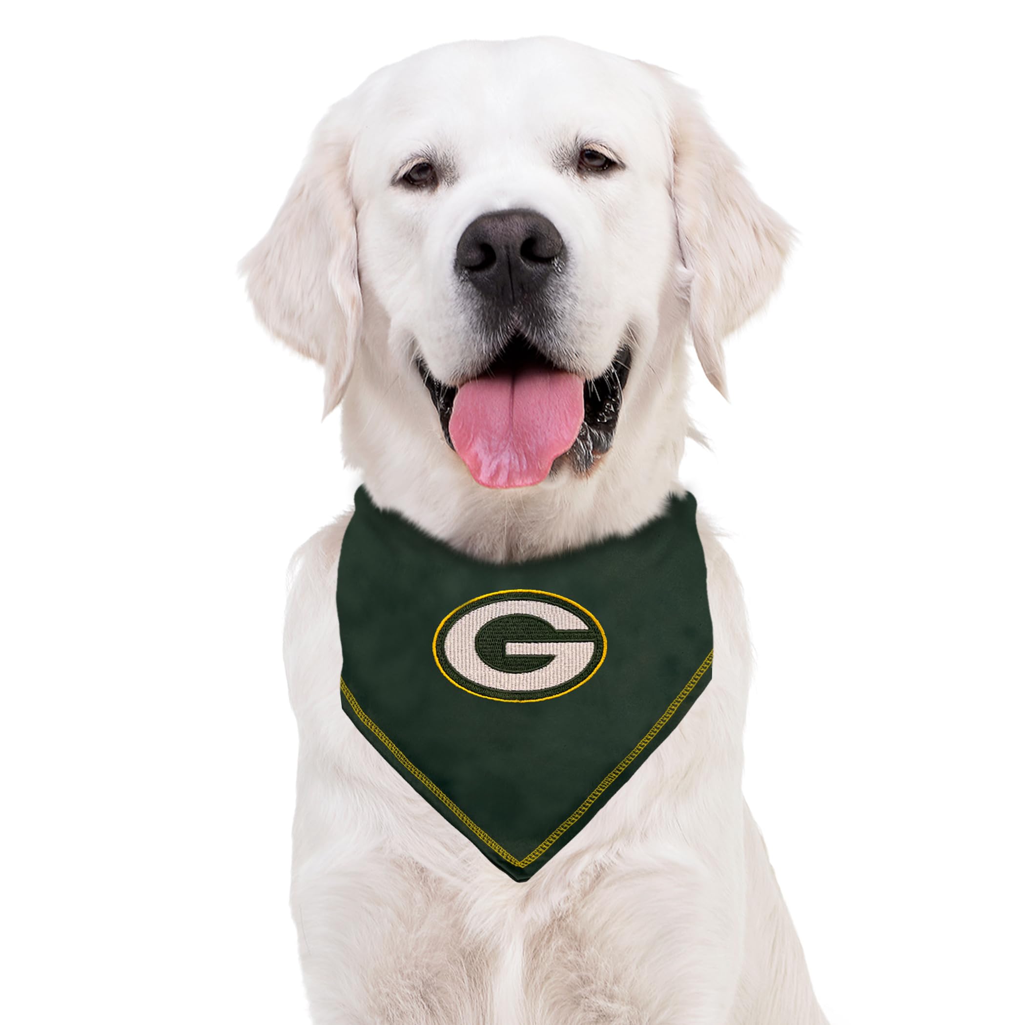 Pets First Nfl Green Bay Packers Tie Bandana, Small/Medium. Dog Bandana Scarf Bib For Pet Cat Dog. The Ultimate Game-Day, Party