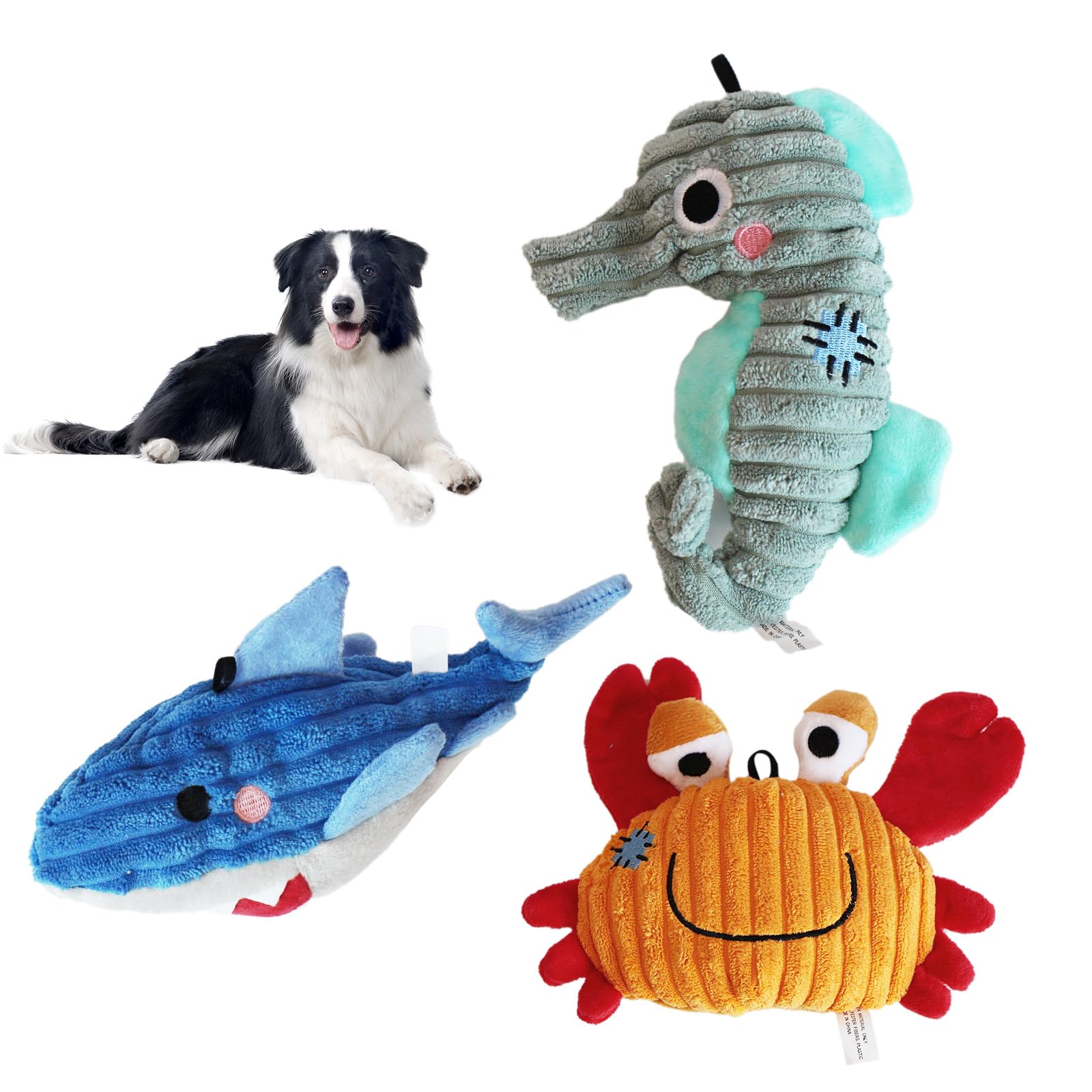 Dog Plush Toy for Small and Medium Dogs, Satisfy Dog's Natural Hunting Instinct, Squeaky Dog Toys for Indoor, Crinkle Sound Pape