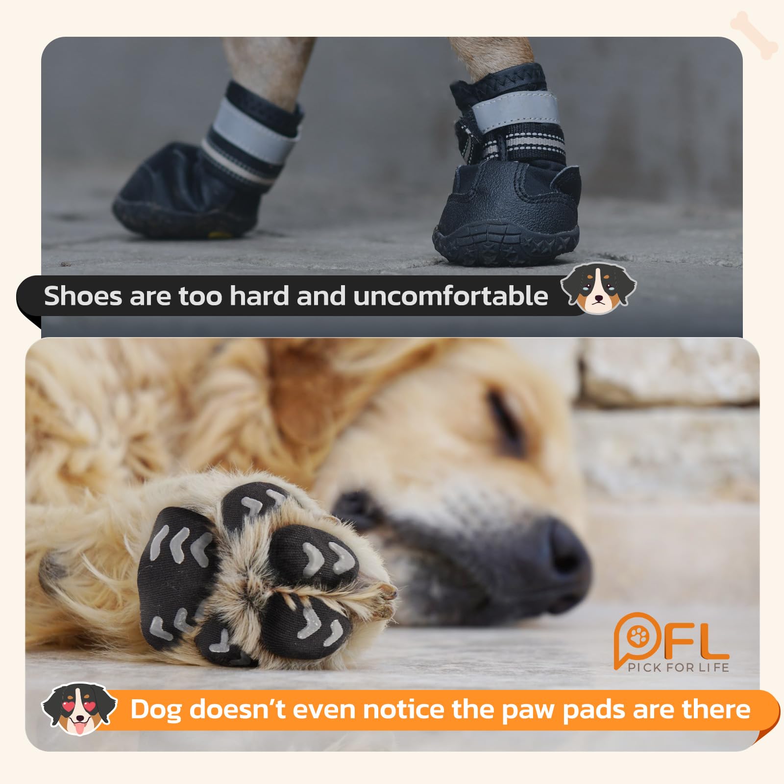 Anti-Slip Dog Paw Protector Pads For Senior Dogs, Dog Paw Black Stickers With Strong Traction On Hardwood Floor, Dog Essentials,