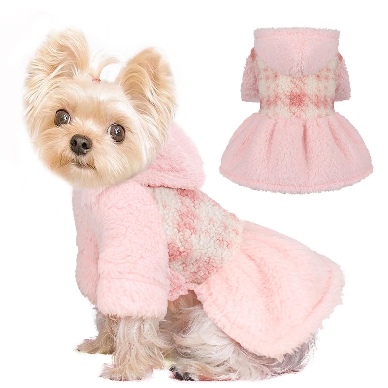 Dog Sweater Hoodie Dog Winter Clothes For Small Dogs Boy Girl Pet Hoodies For Dogs Cold Weather Coats Fall Sweatshirt For Chihua