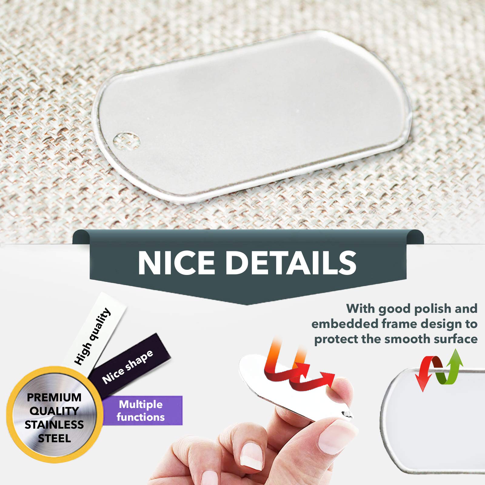 Youdepot Stainless Steel Pet ID Tags,Dog Tag,Personalized Dog Tags and Cat Tags,Dog Tags Personalized, Personalized Dog Tags 100