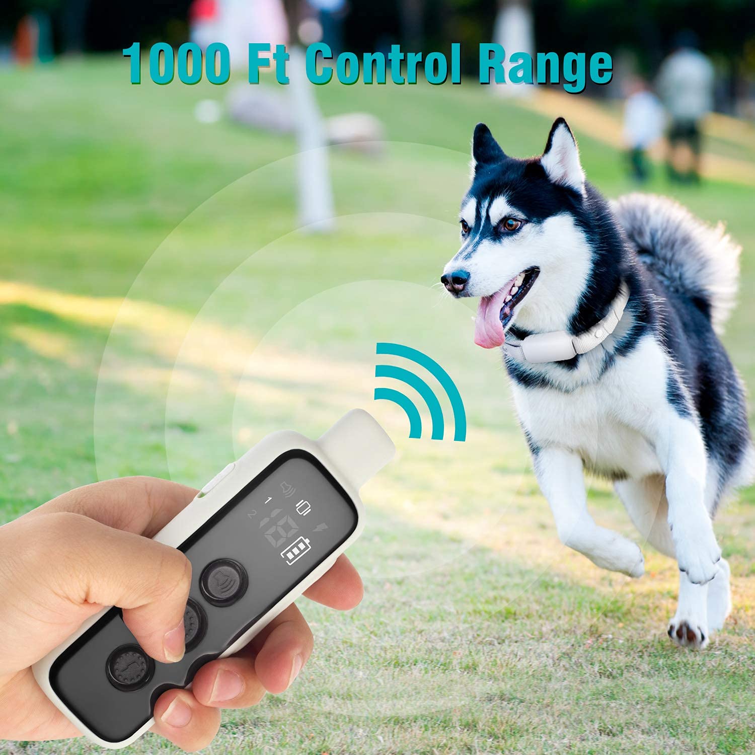Bousnic Shock Collar For Dogs - Waterproof Rechargeable Dog Electric Training Collar With Remote For Small Medium Large Dogs With Beep, Vibration, Safe Shock Modes (8-120 Lbs) (Grey)