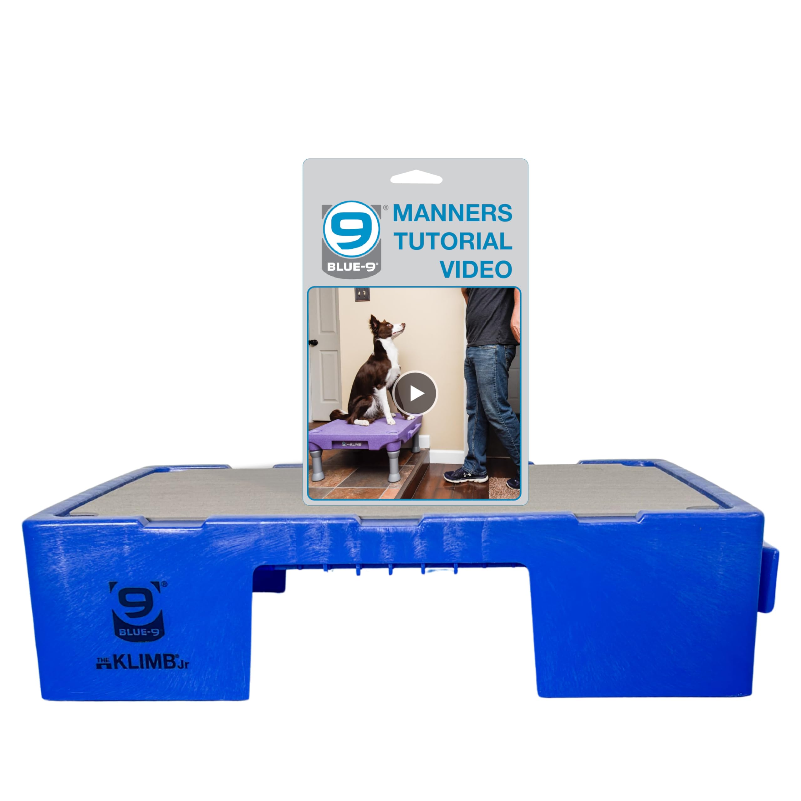 Blue-9 KLIMB Jr. Professionally Designed Dog Training Platform and DIY Guide for Behavior Basics, Made in The USA, Blue
