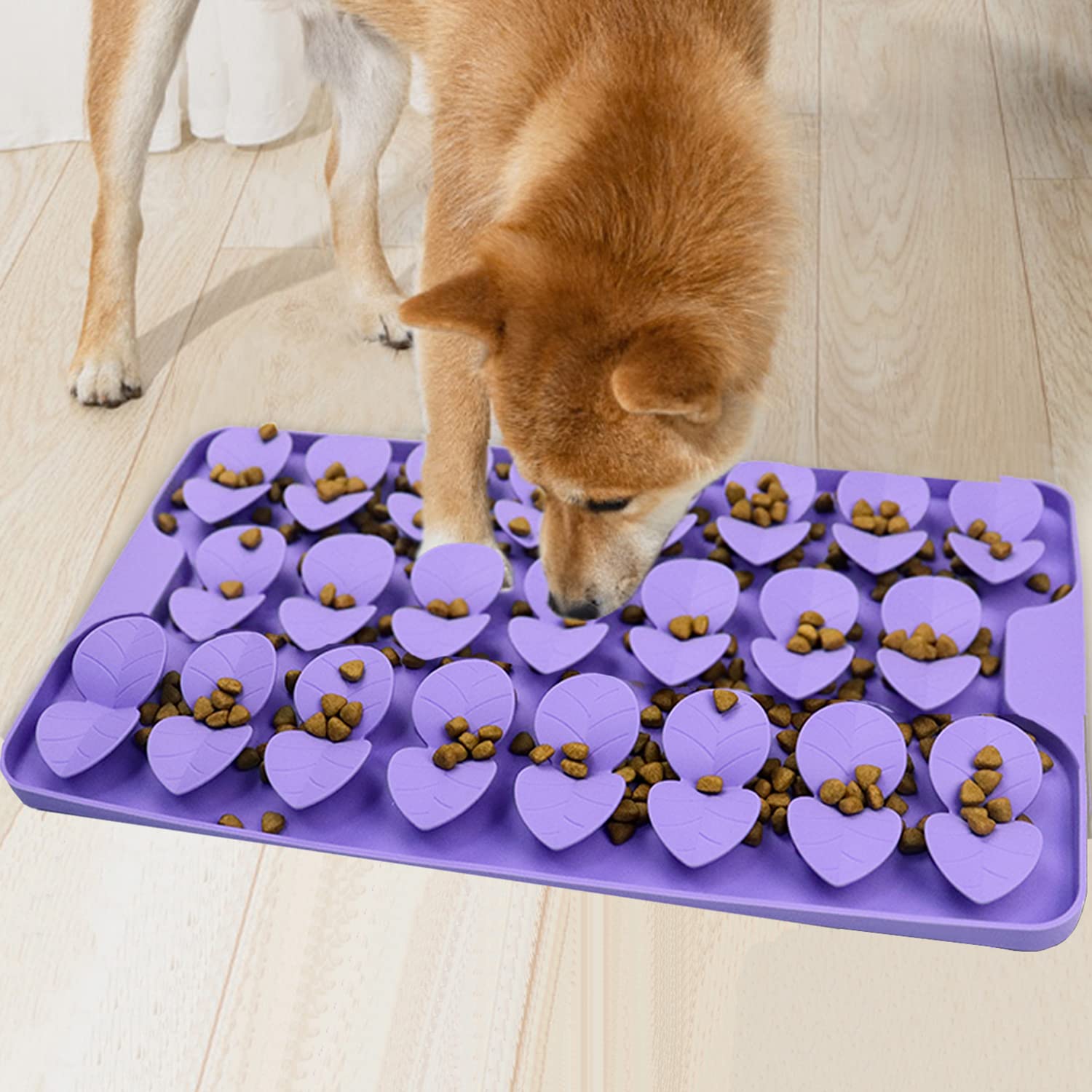Femont Snuffle Mat for Medium Dogs,Silicone Slow Feeder Lick Mat for Dogs Slow Eating,Encourages Natural Foraging Skill,Interact