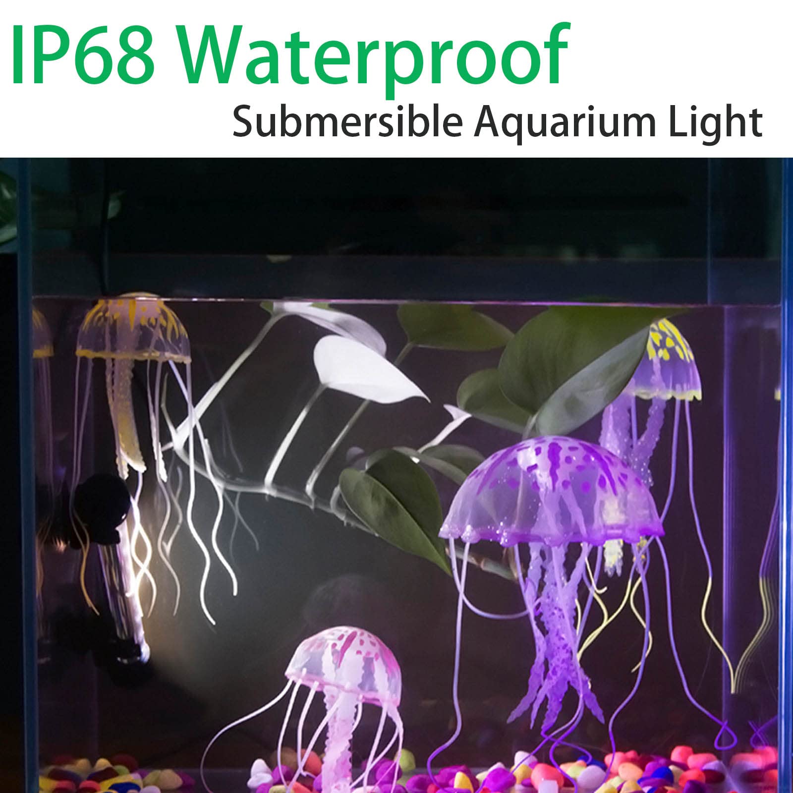 S SMIFUL LED Aquarium Lights, RGB Fish Tank Lights, Underwater IP68 Waterproof Submersible Remote Control Tank Lights Color Chan