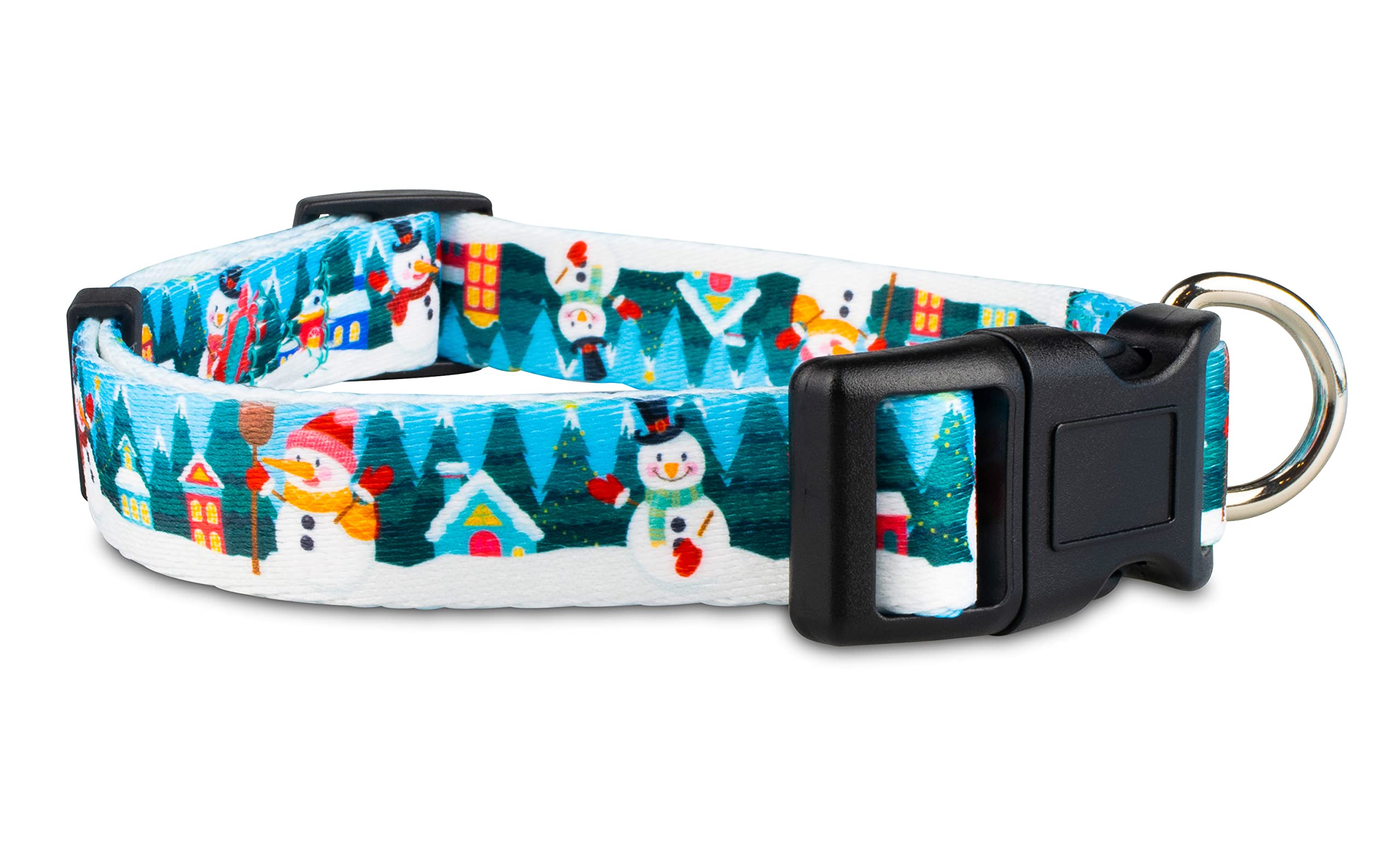 Limeloot Christmas Dog Collar, Adjustable Holiday Dog Collar in Small, Medium, and Large, Winter Collar for Boy and Girl Dogs, S