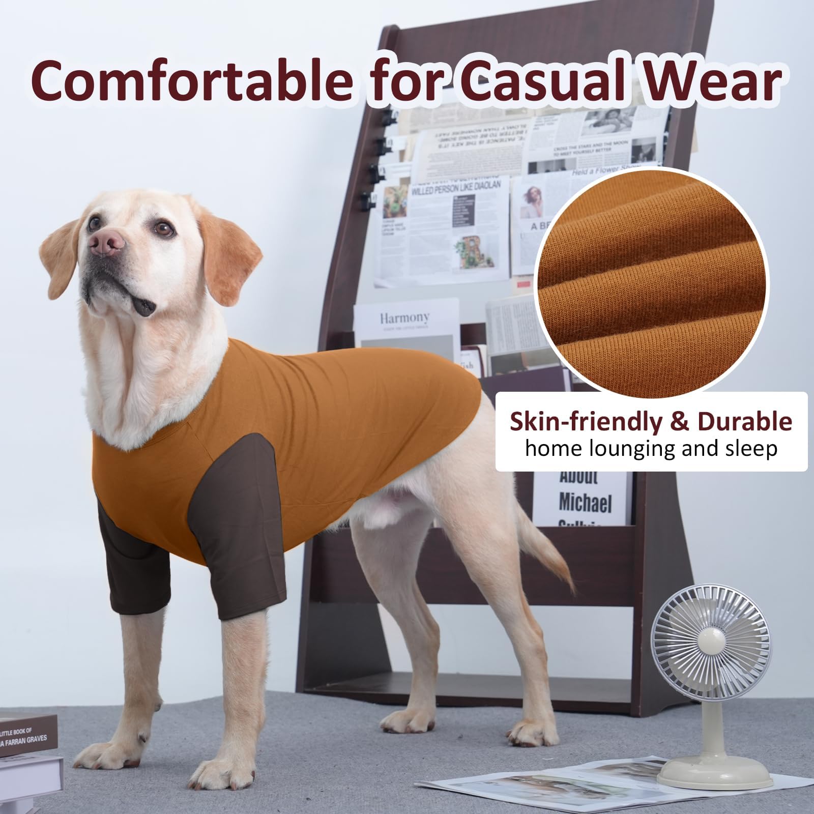 Ikipuko 2 Pack Dog Shirt For Medium Dogs - Soft Breathable Summer Cool Tee, Lightweight Comfortable Dogs Clothes For Sensitive S