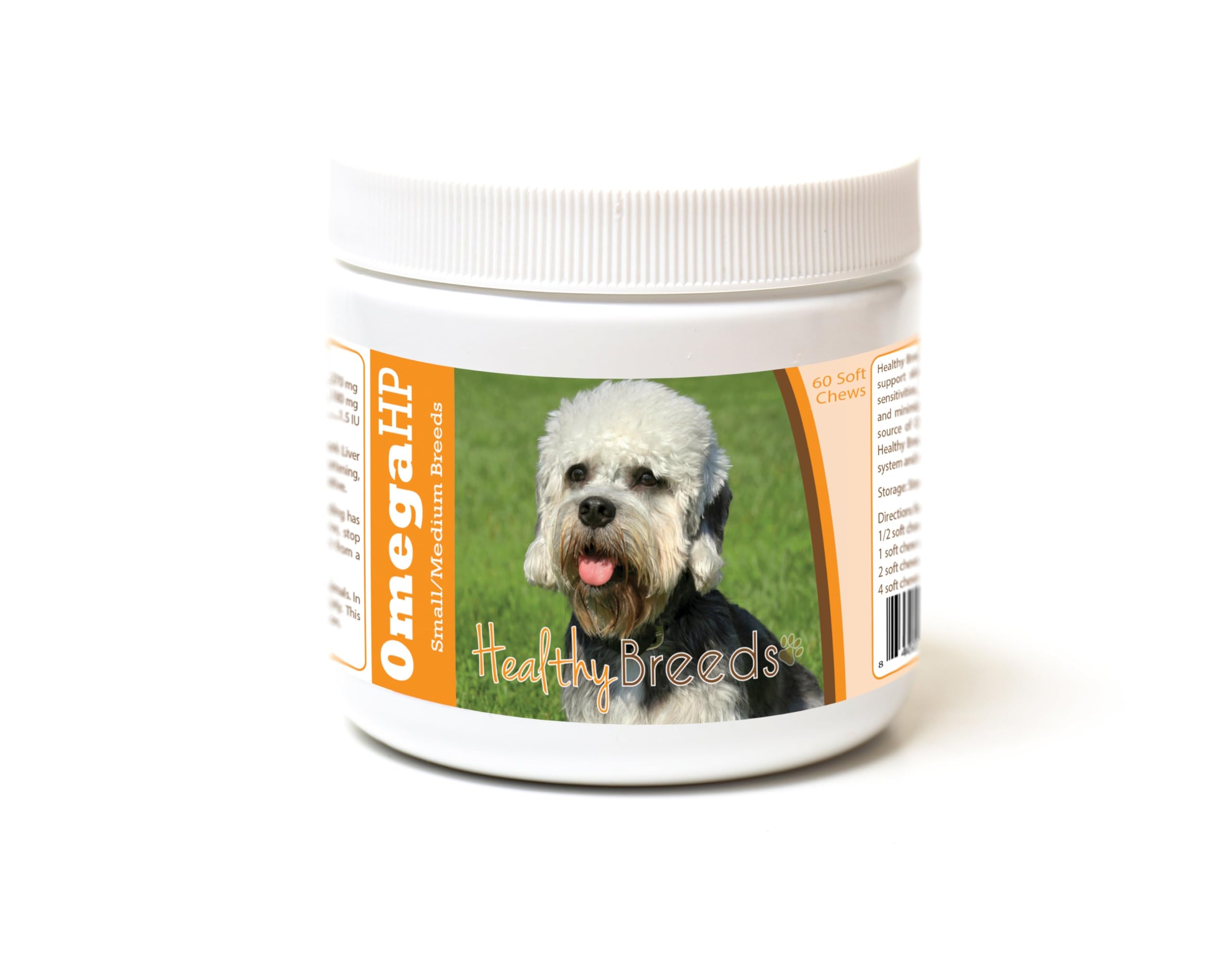 Healthy Breeds Dandie Dinmont Terrier Omega HP Fatty Acid Skin and Coat Support Soft Chews 60 Count