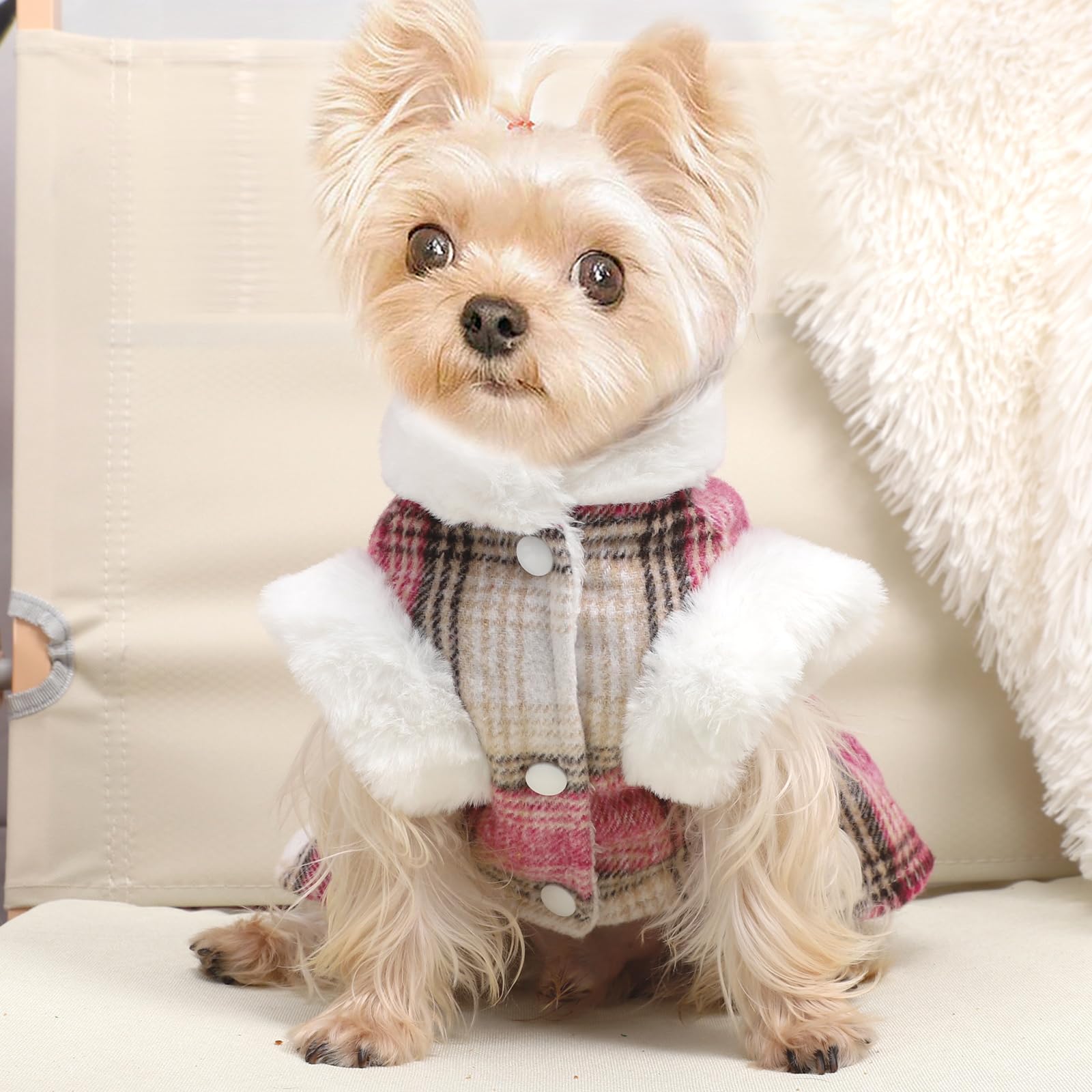 Dog Sweater Valentine'S Day Dog Clothes For Small Dogs Boy Girl Dog Dress Warm Fleece Chihuahua Yorkie Teacup Dog Sweaters Dress