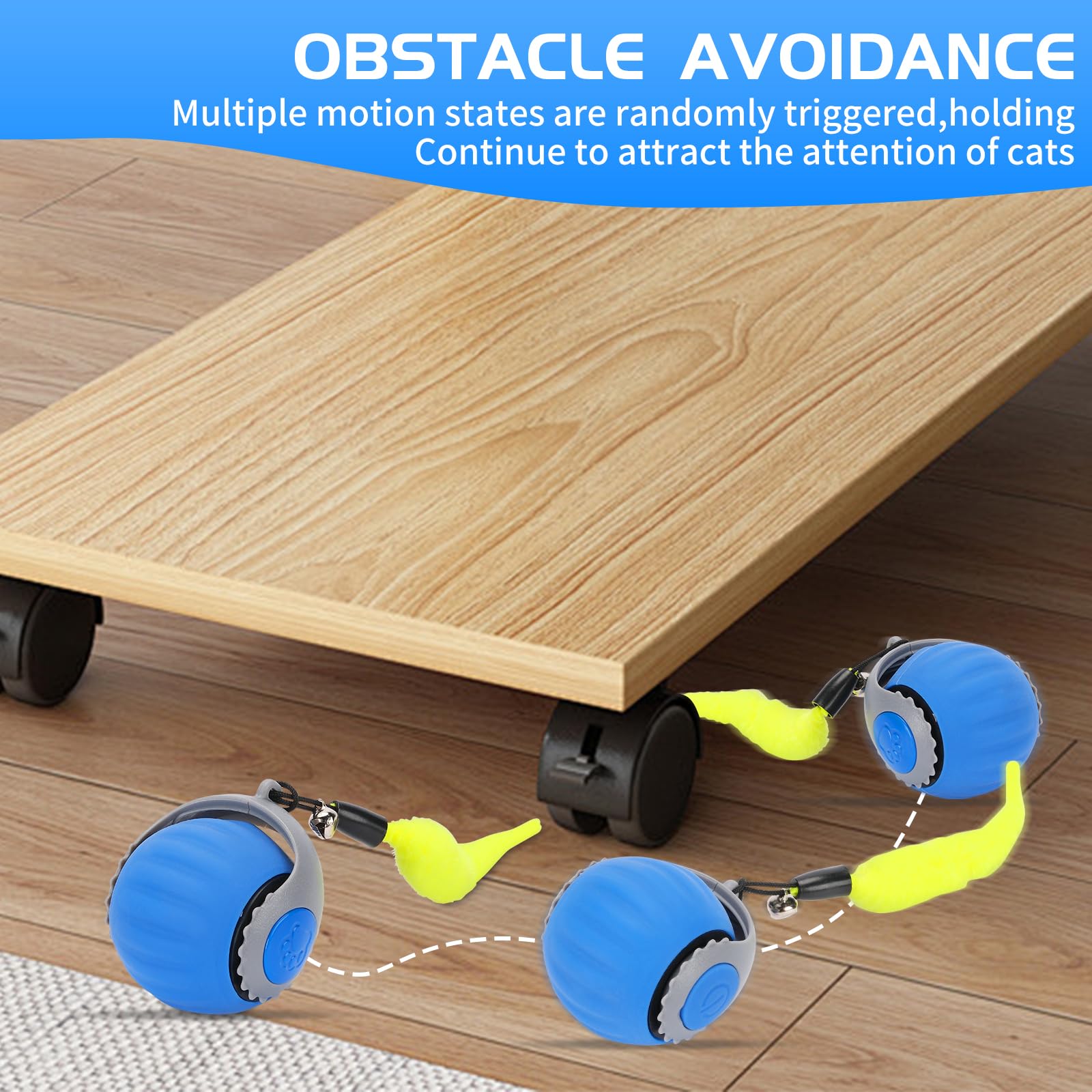 Goldsuccess Speedy 3.0 Tail Speed Moving Tail 2.0 Cat Toy Ball For Bored Adult Cat Interactive Automatic Moving Hunting Toy Ball