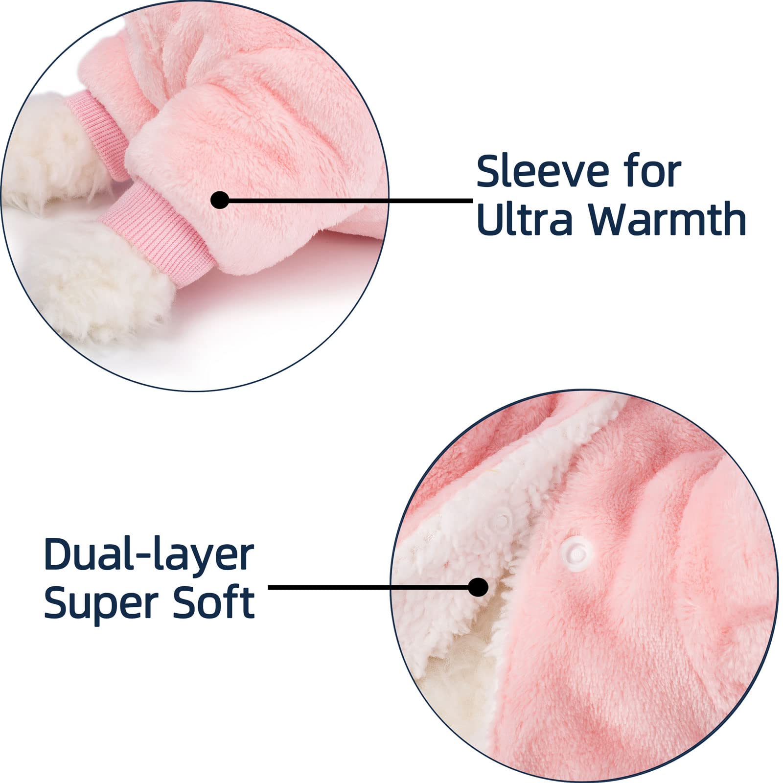 Dog Sweater, Pack Of 2 Or 3, Dog Clothes, Dog Coat, Dog Jacket For Small Or Medium Dogs Boy Or Girl, Ultra Soft And Warm Cat Pet Sweaters (Pink, X-Small)