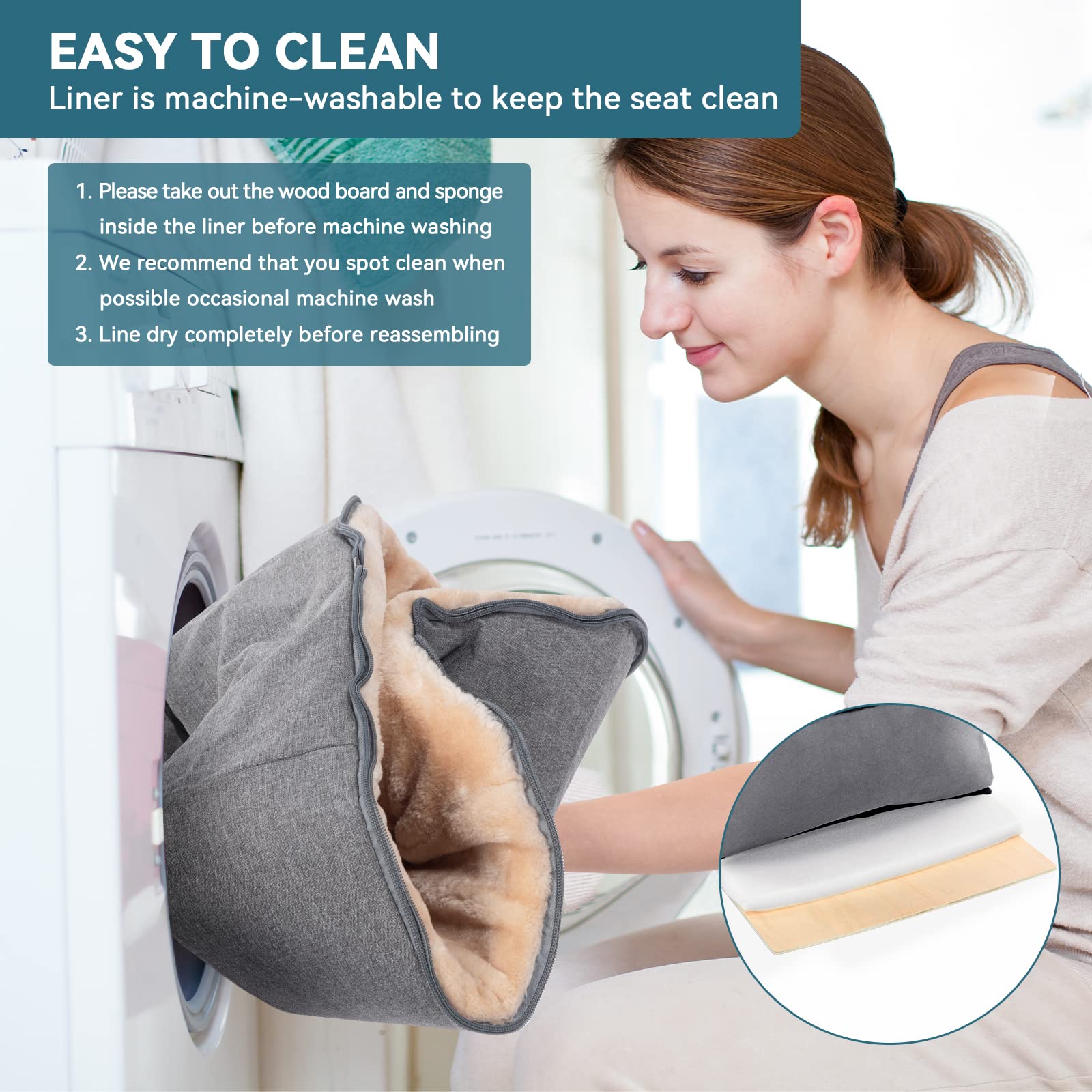 Petsfit Small Dog Car Seat, Pet Travel Car Booster Seat With Safety Belt, Washable Double-Sided Cushion And Storage Pocket For Small Pet (Small, Light Grey)