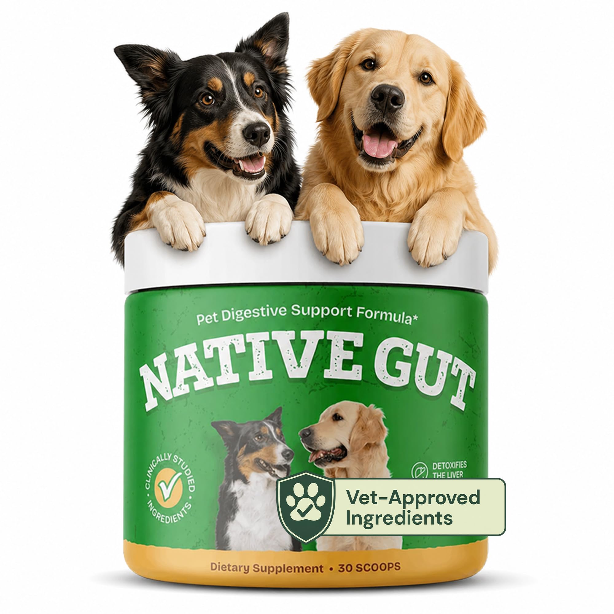 NATIVEGUT Natural Probiotic Supplement for Pets, Supports Digestive Health & Gut Microbiome, 8 Probiotic Strains, Powder Form, 3
