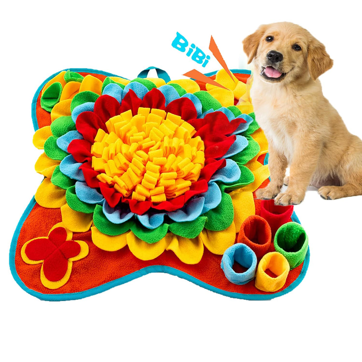 Tesitehi Snuffle Mat For Dogs Pet Treats Feeding For Small Medium Breed Dogs Non-Slip Interactive Dog Puzzle Toys Encourages Nat