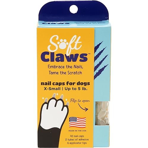 Soft Claws Canine Dog And Cat Nail Caps Take Home Kit, X-Small, Natural
