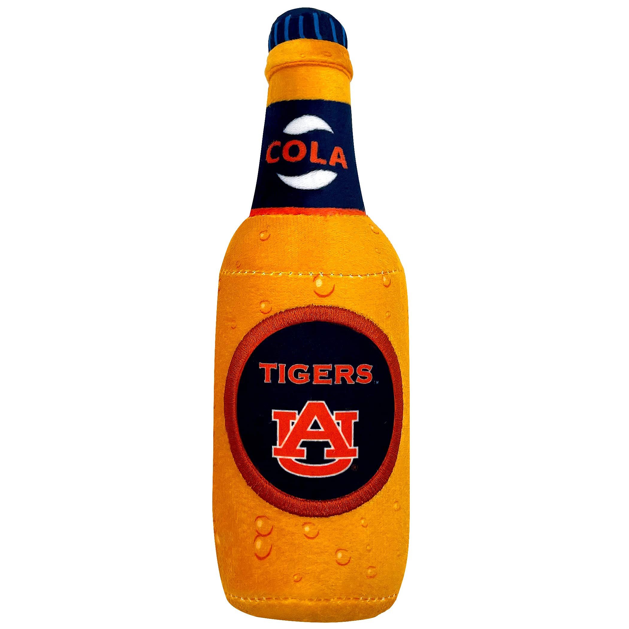 Pets First Ncaa Auburn Tigers Beer Bottle Plush Dog & Cat Squeak Toy- Cutest Stadium Soda Bottle Snack Plush Toy For Dogs & Cats