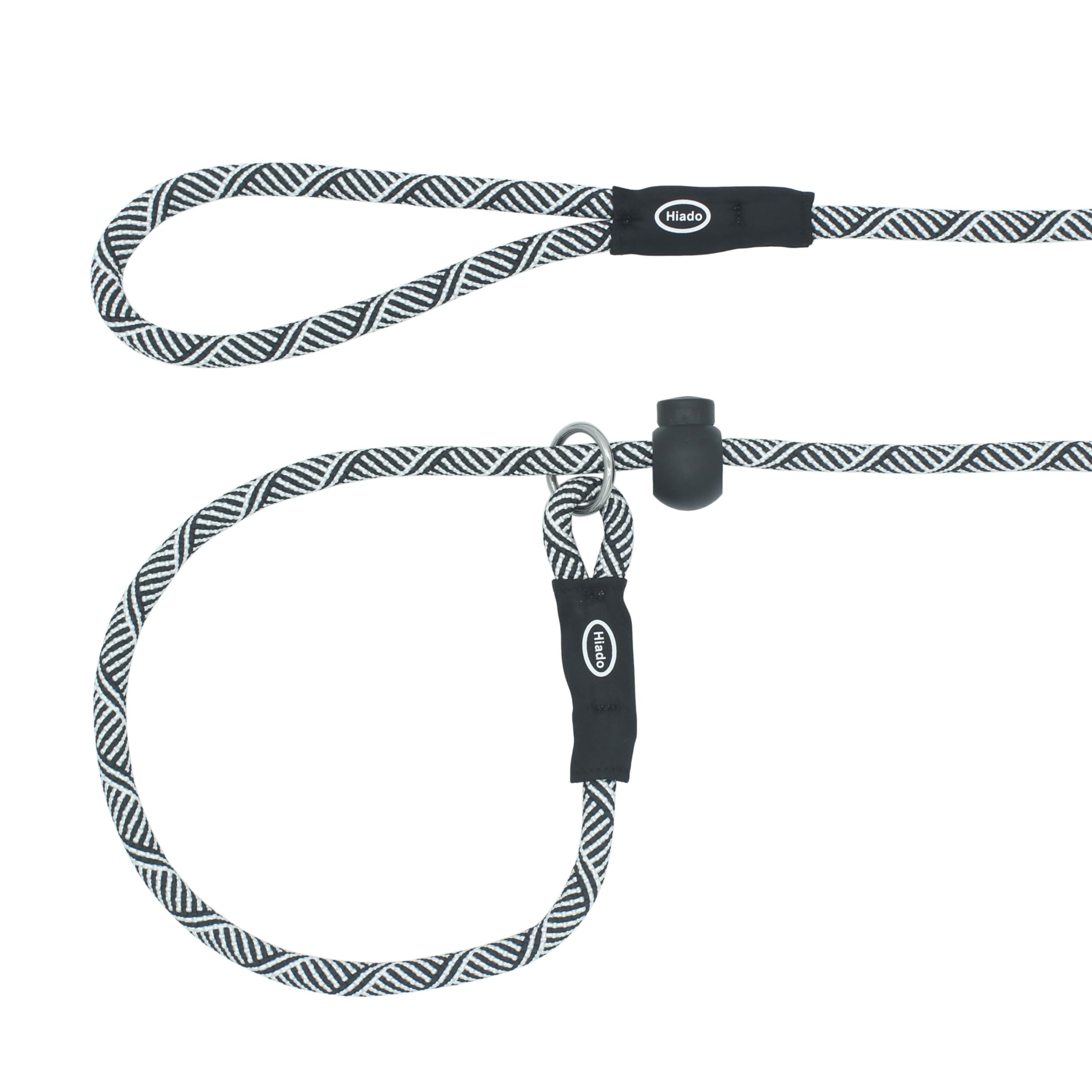 Hiado Slip Lead Dog Leash With Stopper Loop Rope Training No Pull For Small Medium Large Dogs 5Ft Black White