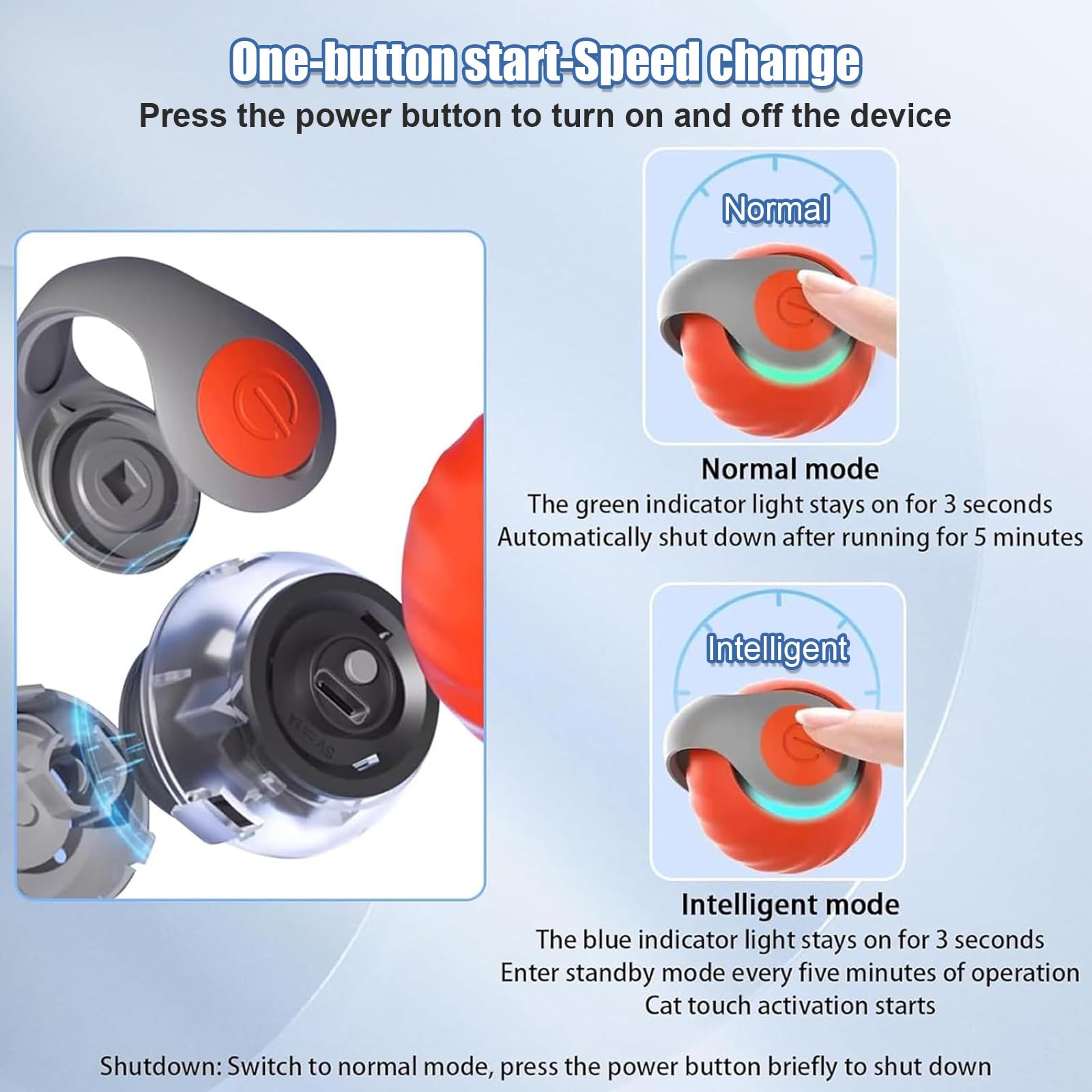 2Pc Speedyi Tail 2.0,Speedyi Tail Cat Toys,Interactive Cat Toy Ball For Indoor Cats,Smart And Moving Toy Ball For Cat/Dog,Two Sp