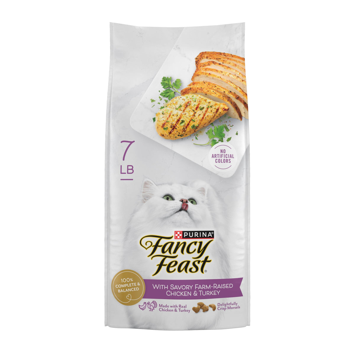 Purina Fancy Feast Dry Cat Food With Savory Farm-Raised Chicken And Turkey - 7 Lb. Bag