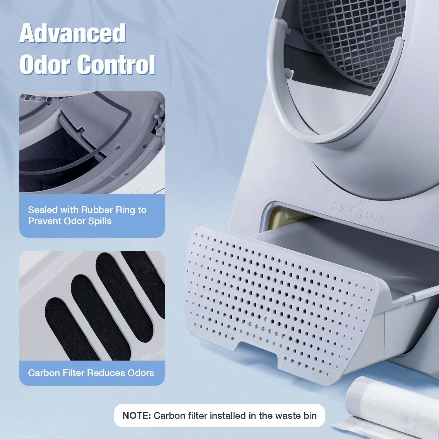 Catlink Self Cleaning Cat Litter Box, Automatic Cat Litter Box, Double Odor Removal, Cat Litter Box For Cats From 3.5 Pounds To 22 Pounds (Young Version)