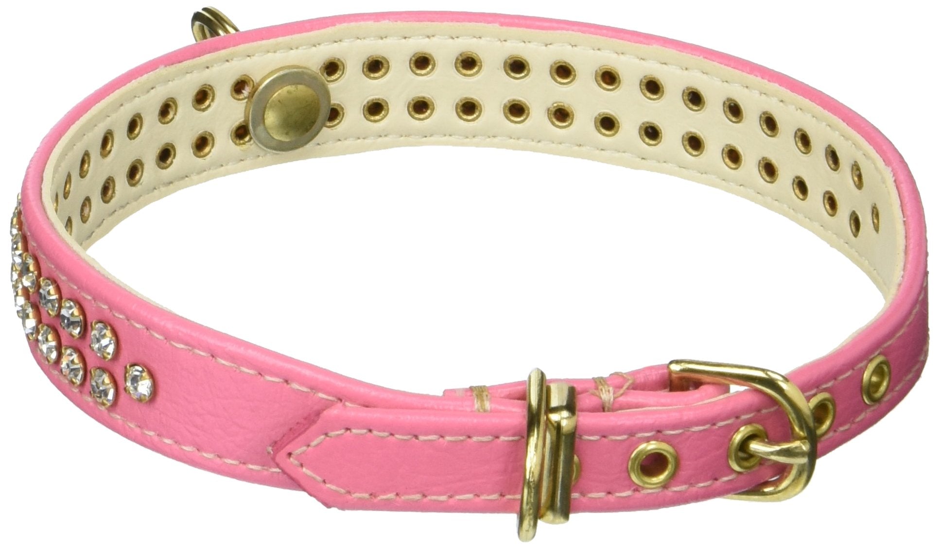 Dog, Puppy & Pet Collar, &quot;#72 Clear Crystal Jewelry Set&quot; Pink 16