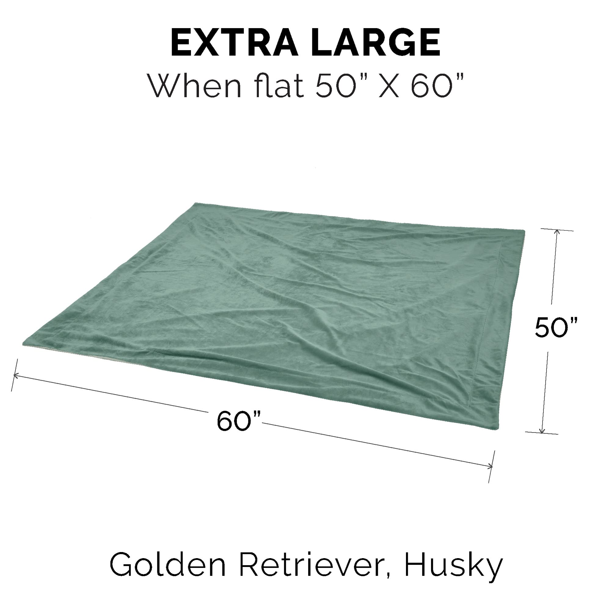 Furhaven Waterproof Throw Blanket For Dogs & Indoor Cats, Washable - Two-Tone Luxe Velvet Dog Blanket - Celadon Green, Extra Lar