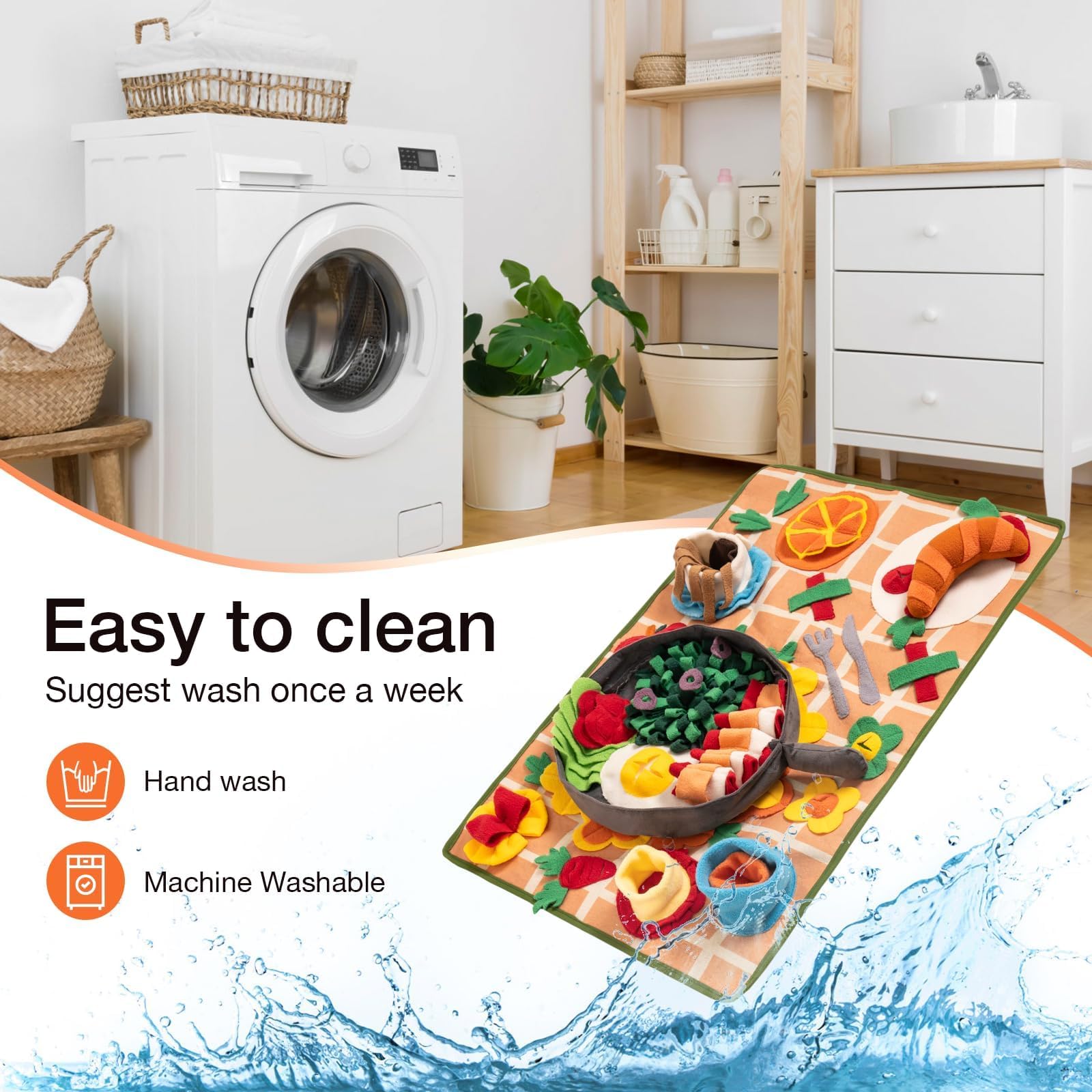 Snuffle Mat for Dogs Removable Themed Dog Snuffle Mat for Boredom & Training Slow Feeding - Interactive Puppy Snuffle Mat Encour