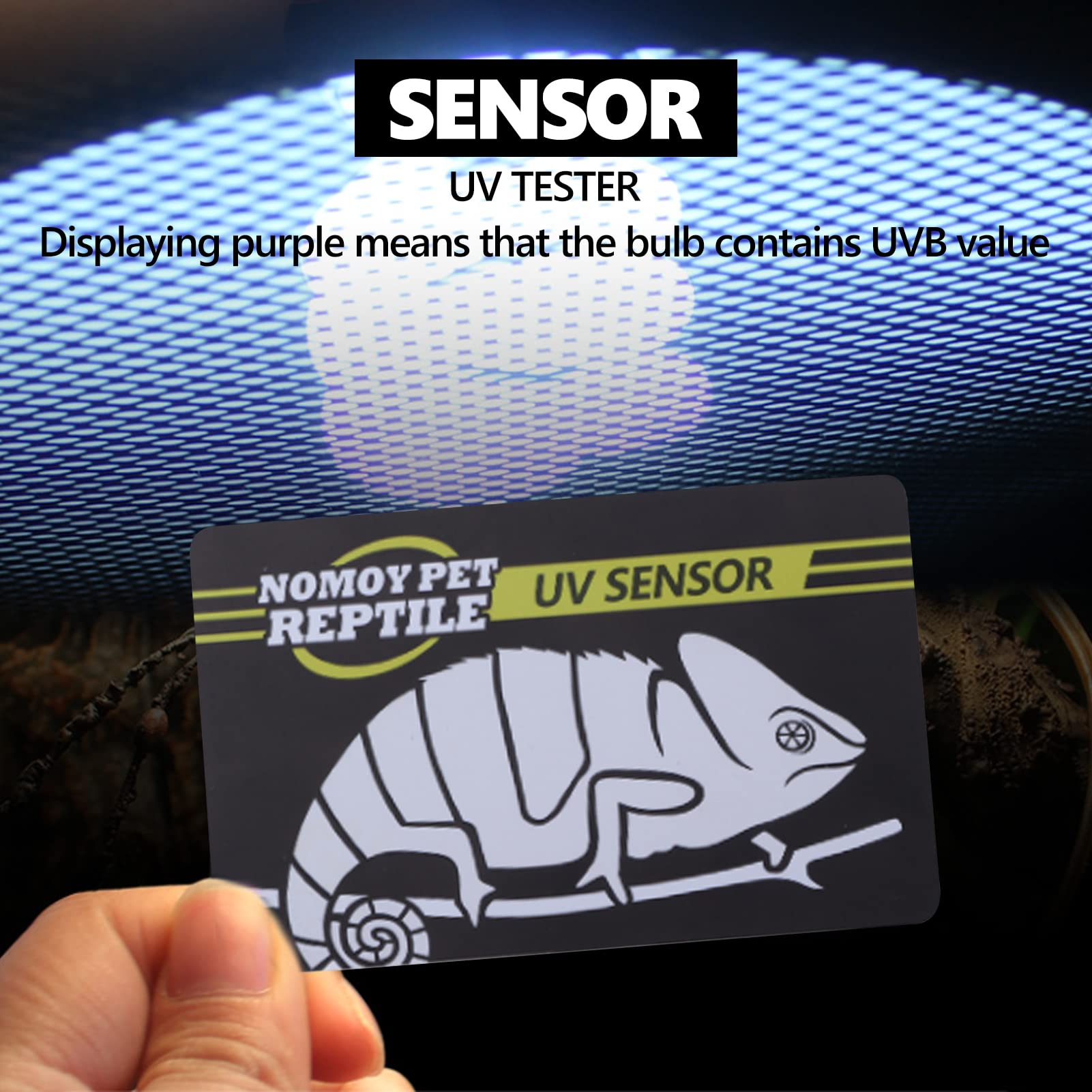 Heepdd 5Pcs Quick Test Uvb Sensor Cards, Reptile Tester Heating Lamp Photochromic Uvb Card Indicator For Uva Uvb Reptile Bulb Li