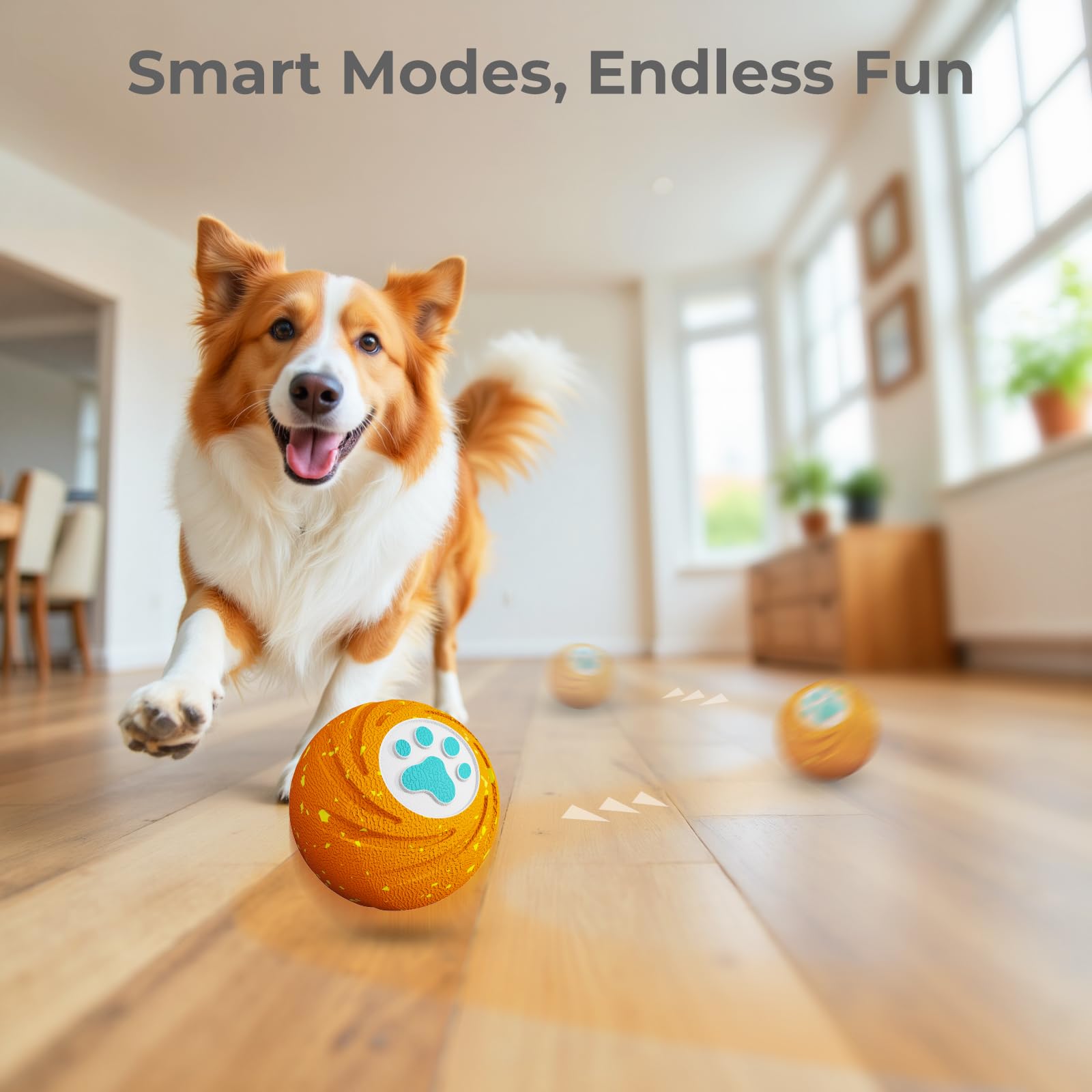 Lovkid Smart Interactive Dog Toy - Dog Ball Toys for Medium Large Dogs to Keep Them Busy, Durable ETPU Material, 3 Play Modes Au