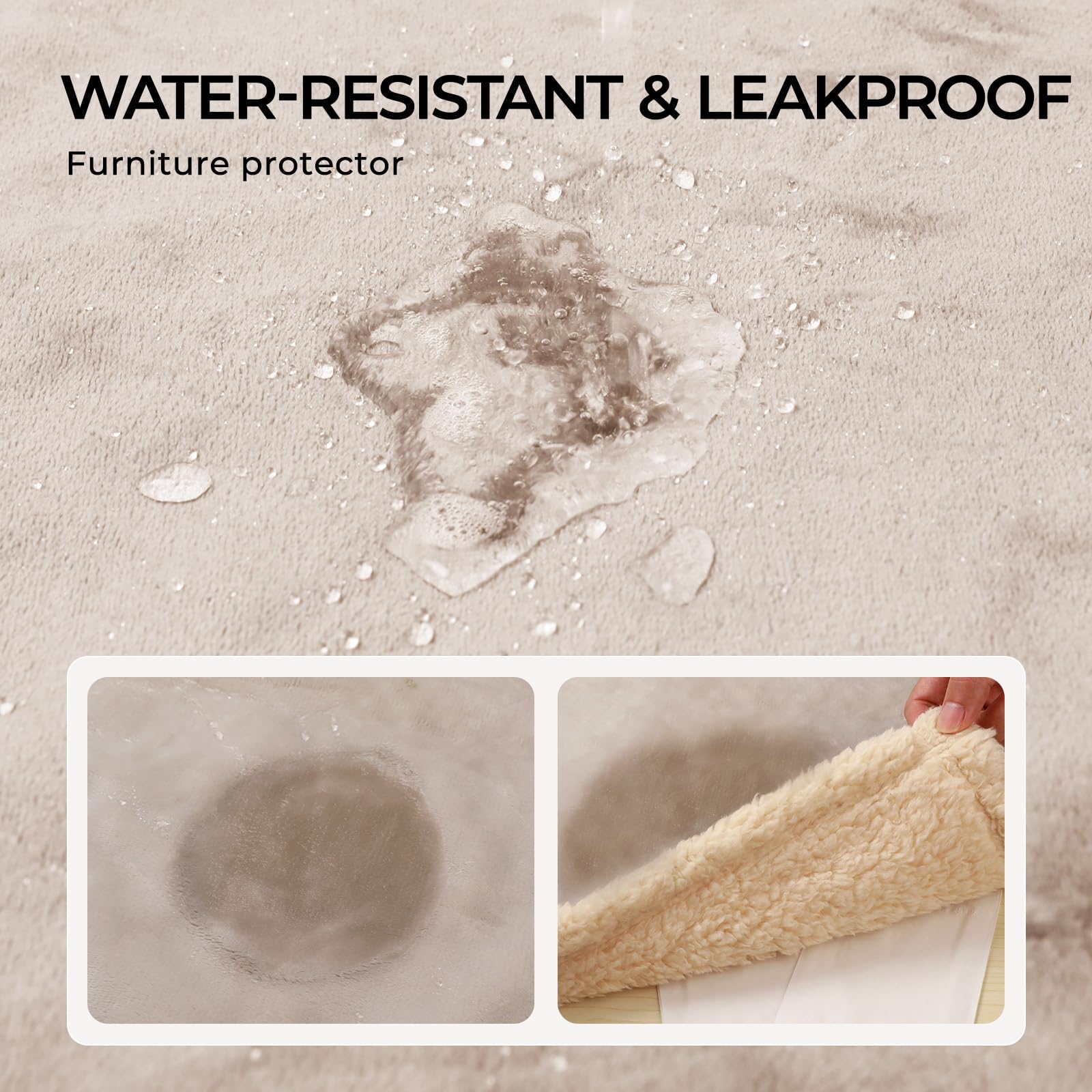 Waterproof Pet Blanket, Liquid Pee Proof Dog Blanket For Sofa Bed Couch, Reversible Sherpa Fleece Furniture Protector Cover For Small Medium Large Dogs Cats, Grey White Medium(57' X 40')