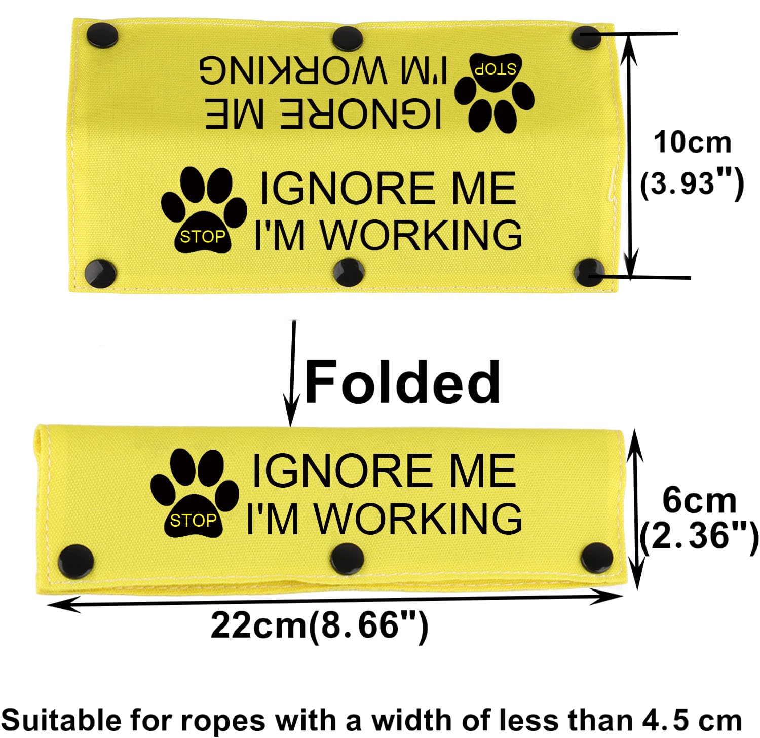 Funny Dog Leash Sleeve Working Dogs Gift Stop Ignore Me I'M Working Dog Leash Wrap With Alert Hanging Id Patch Tag(Stop Ignore Me-Sleeve)