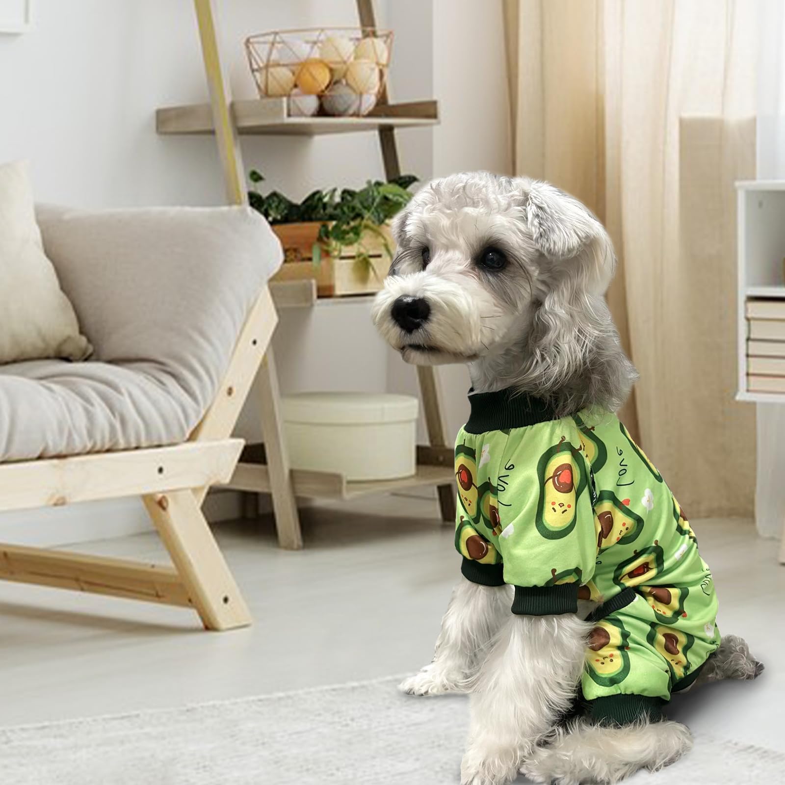 Xpudac 4 Pack Dog Pajamas Soft Strechy Summer Puppy Clothes For Small Medium Dogs Boy Girl Cat Apparel-X-Large