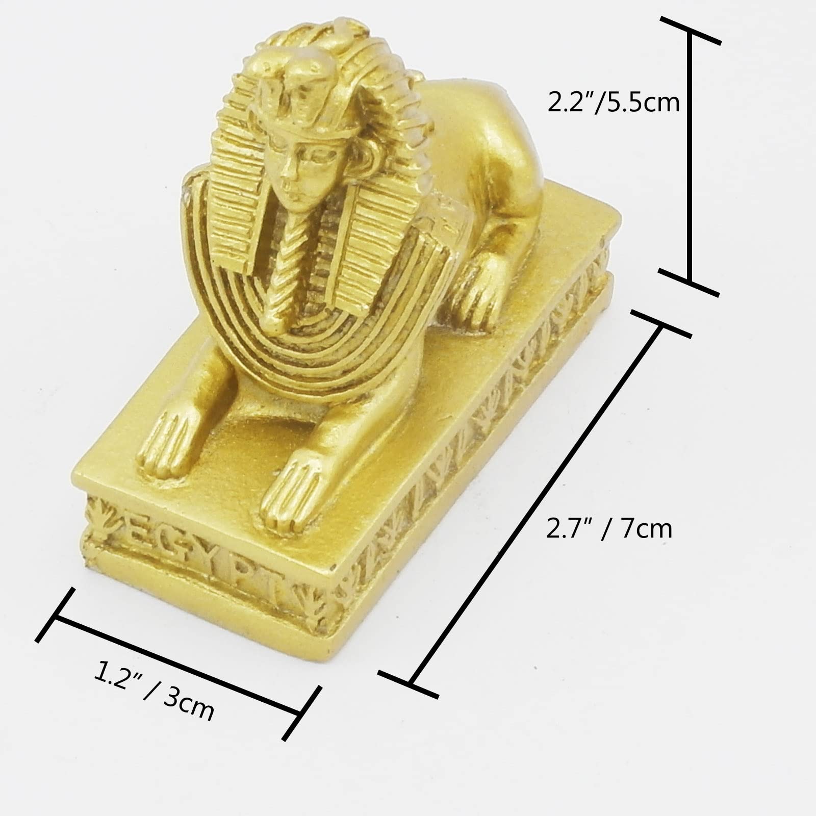 Egyptian Sphinx Lion Aquarium Fish Tank Decorations Ancient Egypt Reptile Turtle Lizard Spider Tanks Terrarium Décor Ornament Pet Gold