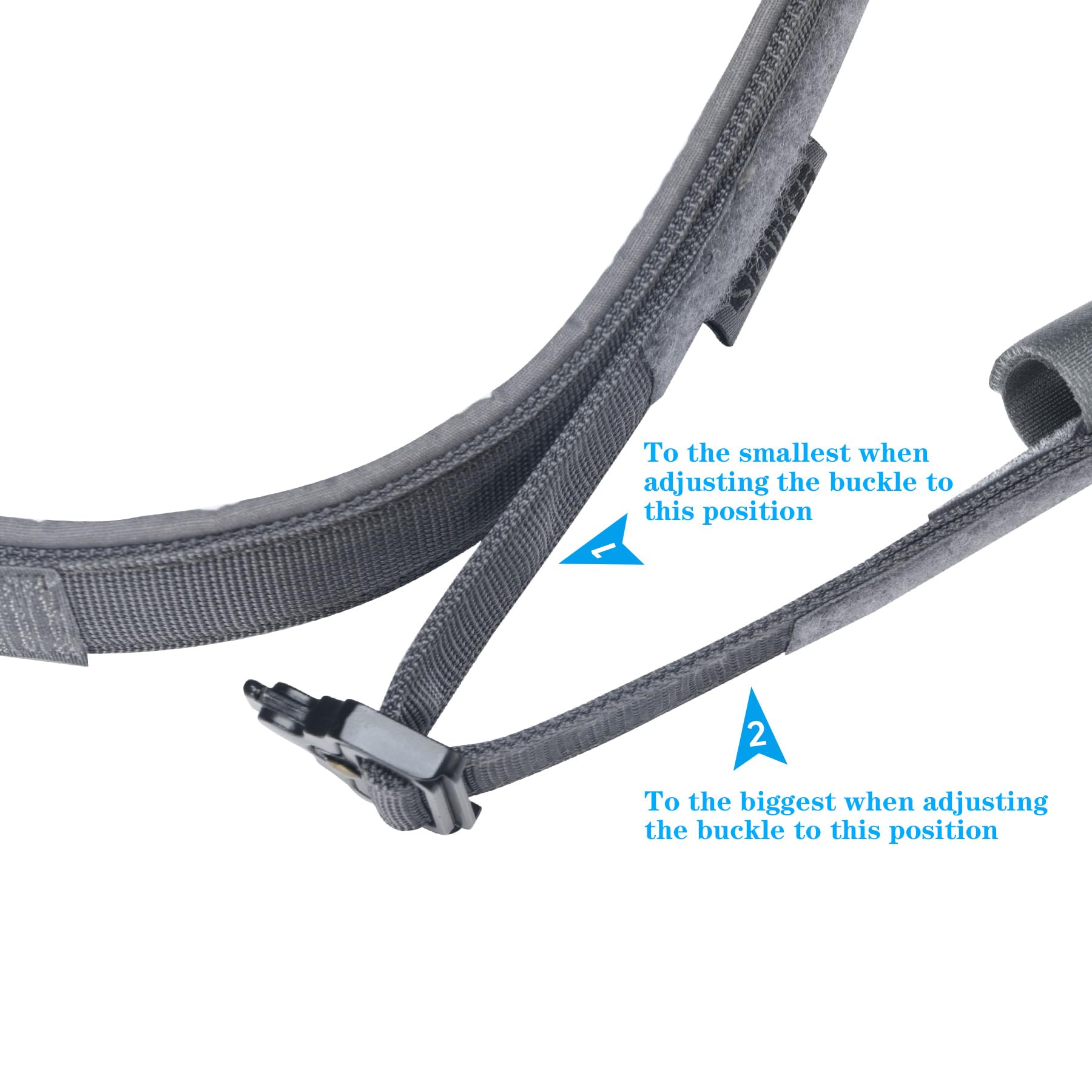 Excellent Elite Spanker Tactical Dog Collar Nylon Adjustable K9 Collar Military Dog Collar Heavy Duty Metal Buckle With Handle(Grey-M)