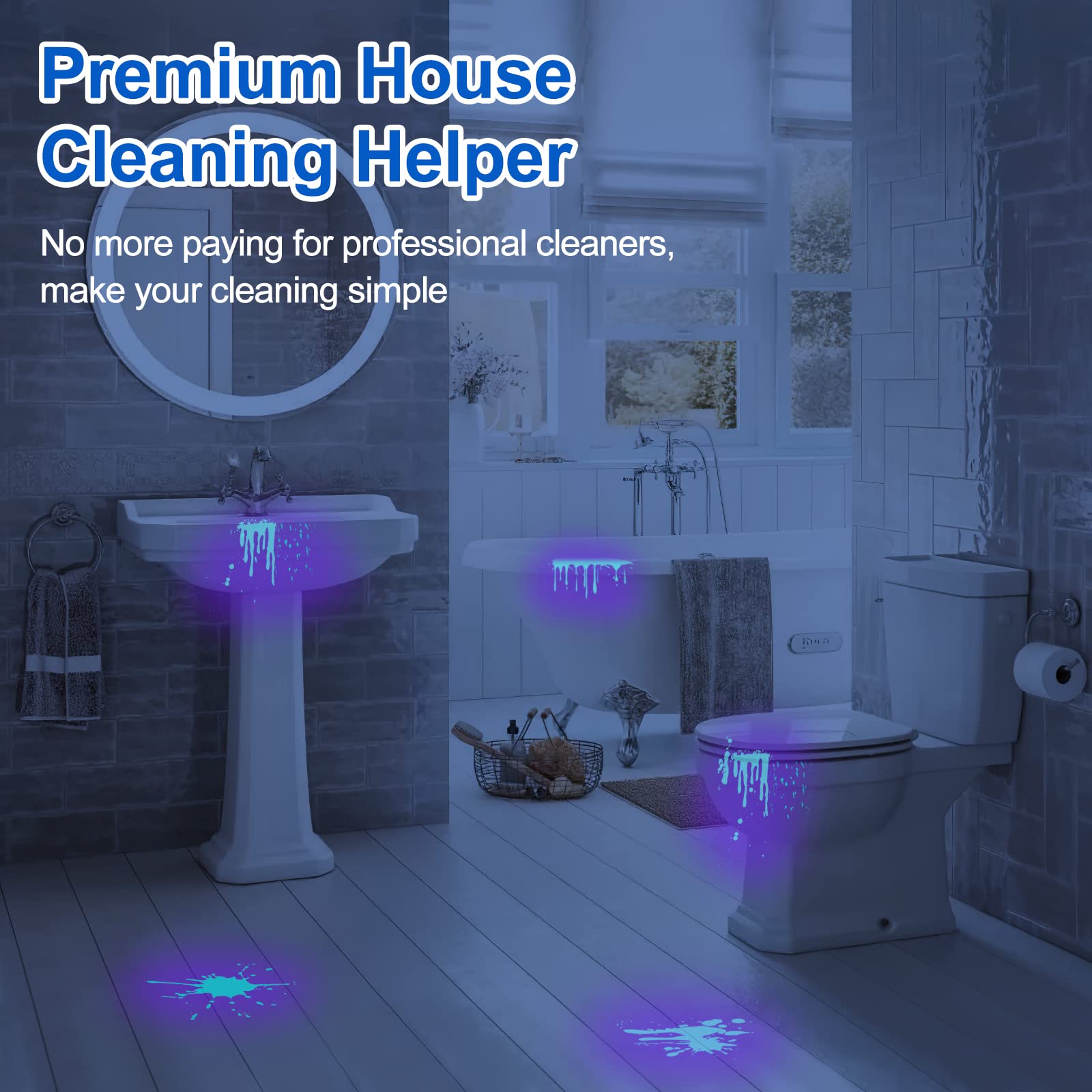 Vansky Black Light Uv Flashlight Blacklight 12 Led Urine Detector For Dog/Cat/Pet Urine & Dry Stains And Bed Bug On Carpets/Rugs/Floor,Matching With Pet Odor Eliminator