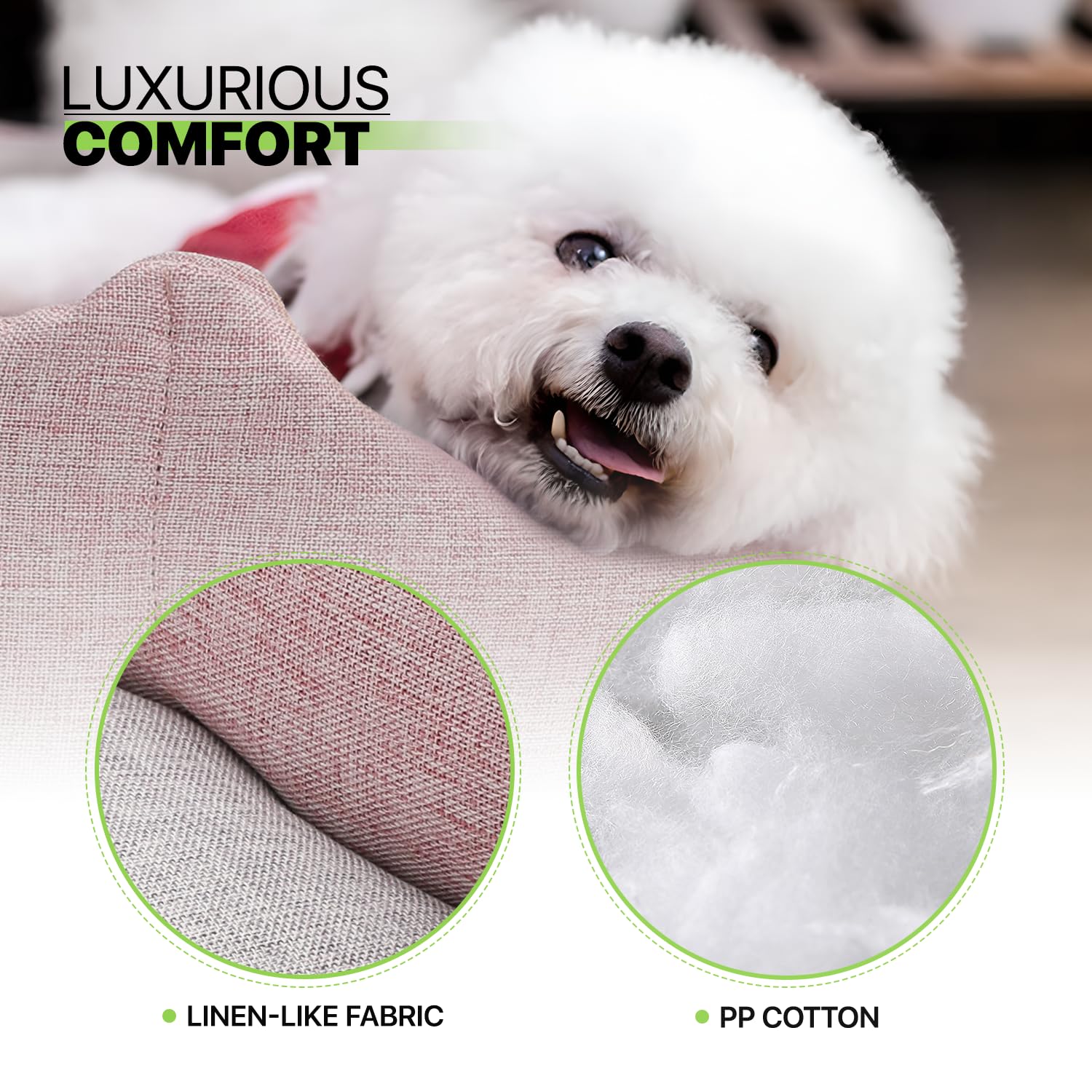 Magshion Calming Dog Beds For Large Dogs & Cats, Comfy Pet Sofa Bed, Machine Washable & Non-Slip Bottom Pet Couch, Durable Scrat