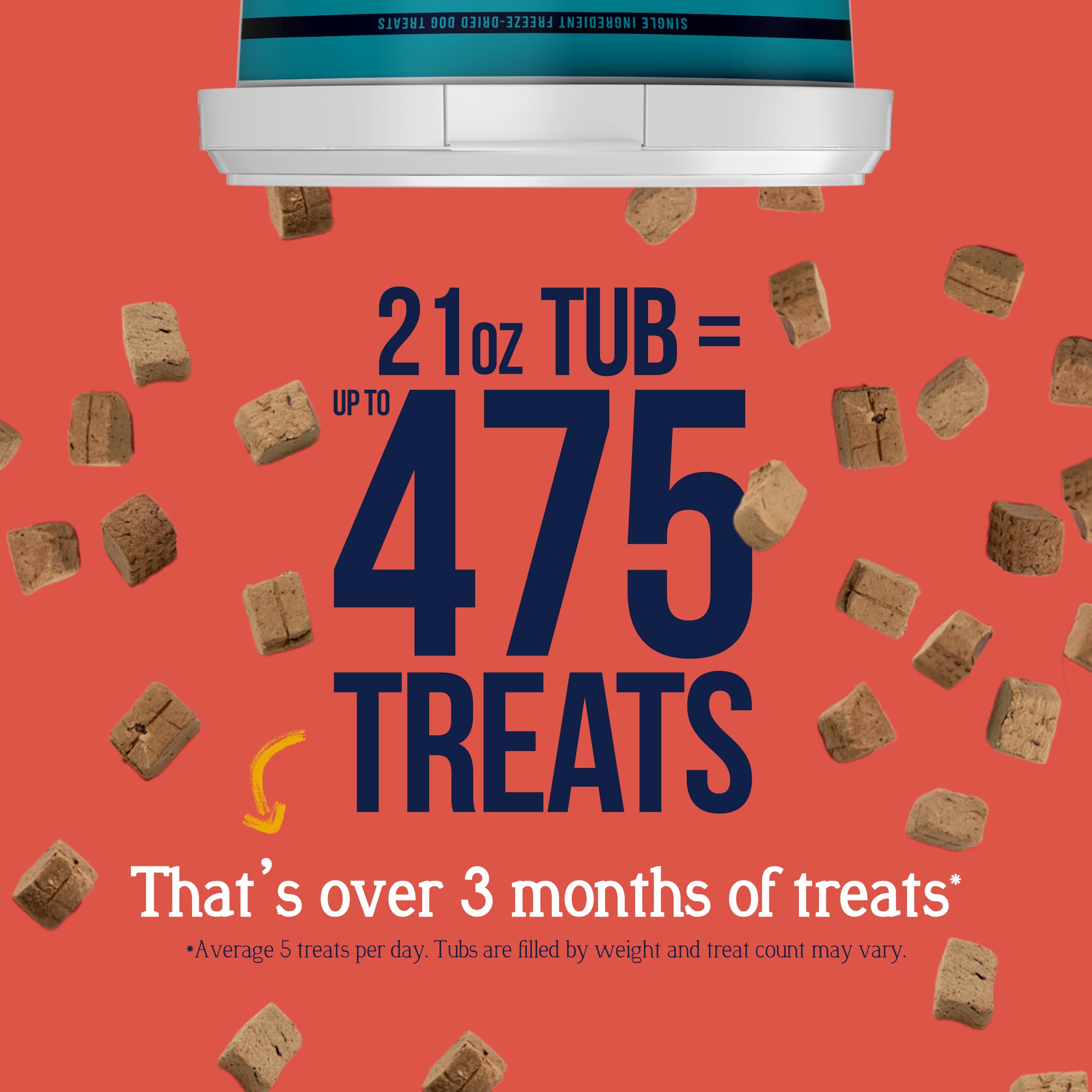 Stewart Single Ingredient Freeze Dried Raw Dog Treats, Beef Liver, 21 Ounce Resealable Tub, Training Treats or Meal Topper Dogs,