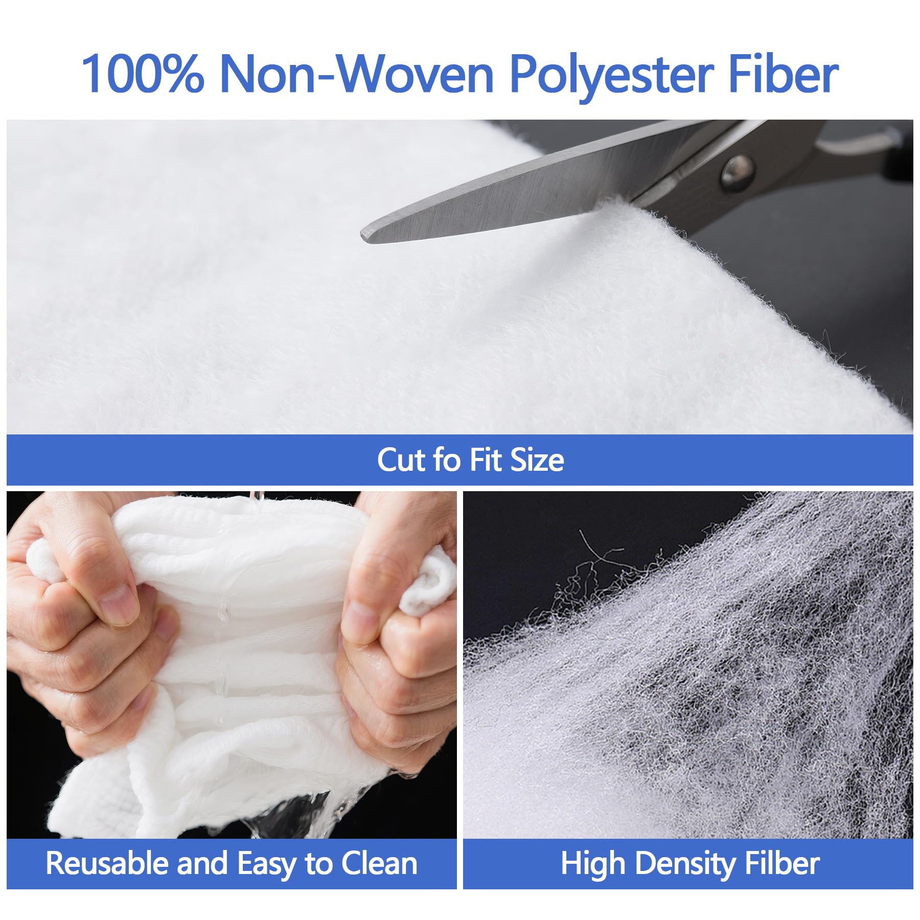 MAXTBEE Aquarium Filter Media Floss, 12    x 144 Cut to Fit Fish Tank Filters for Crystal Clear Water Roll Material Pond Pad for