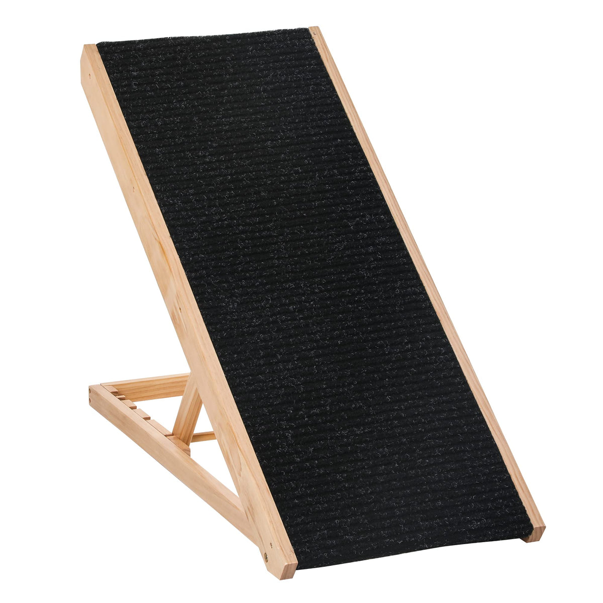 Pawhut Dog Ramp, Dog Ladder Ramp For Cats And Pets Up To 75 Kg Foldable Non-Slip And Adjustable