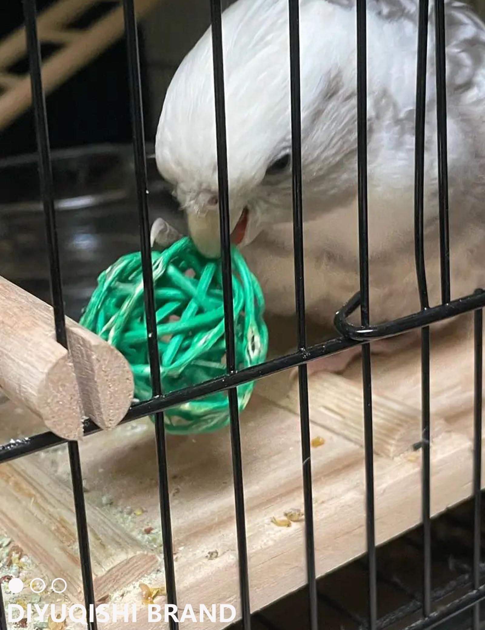 Diyuqishi Bird Toys For Parrots - 18 Pcs Set, Colorful Bells & Woven Balls, 1.2-5.5', Perfect For Small To Large Birds, Encoura