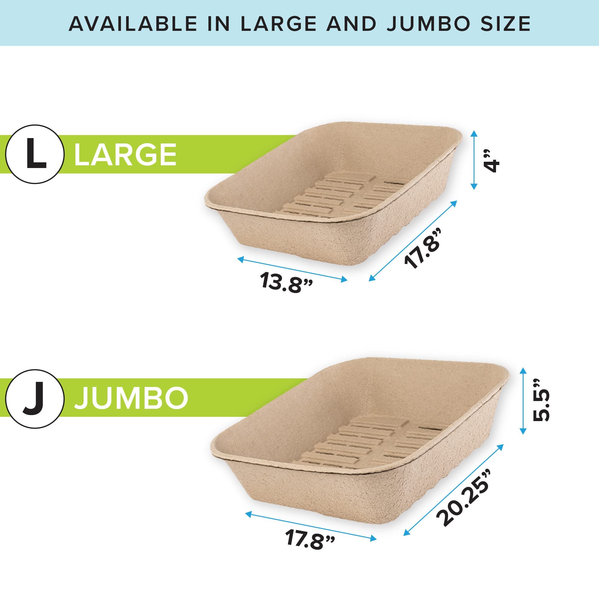 Kitty Sift (Set Of 1 Litter Box & 5 Sifting Liners) Sustainable, Clean, Sifting, Disposable Cat Litter Box Kit - Jumbo, 6-Set Ki