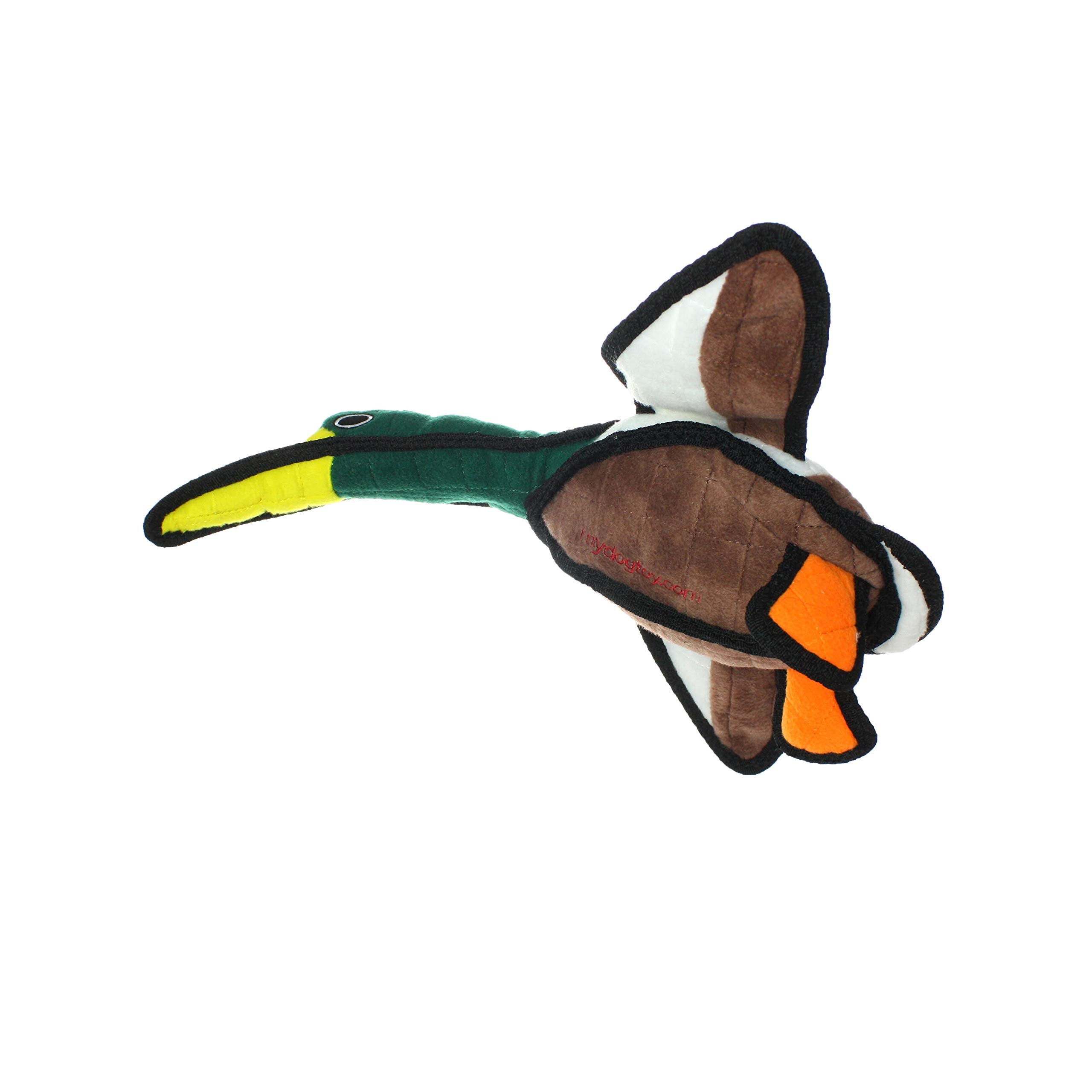 TUFFY - World 's Tuffest Soft Dog Toy - Barnyard Duck - Squeakers - Multiple Layers. Made Durable, Strong & Tough. Interactive P